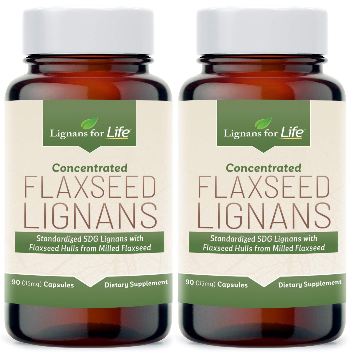Lignans For Life Flaxseed Lignans for Dogs + SDG Capsules, 35mg, 90 Capsules, 2 Bottles