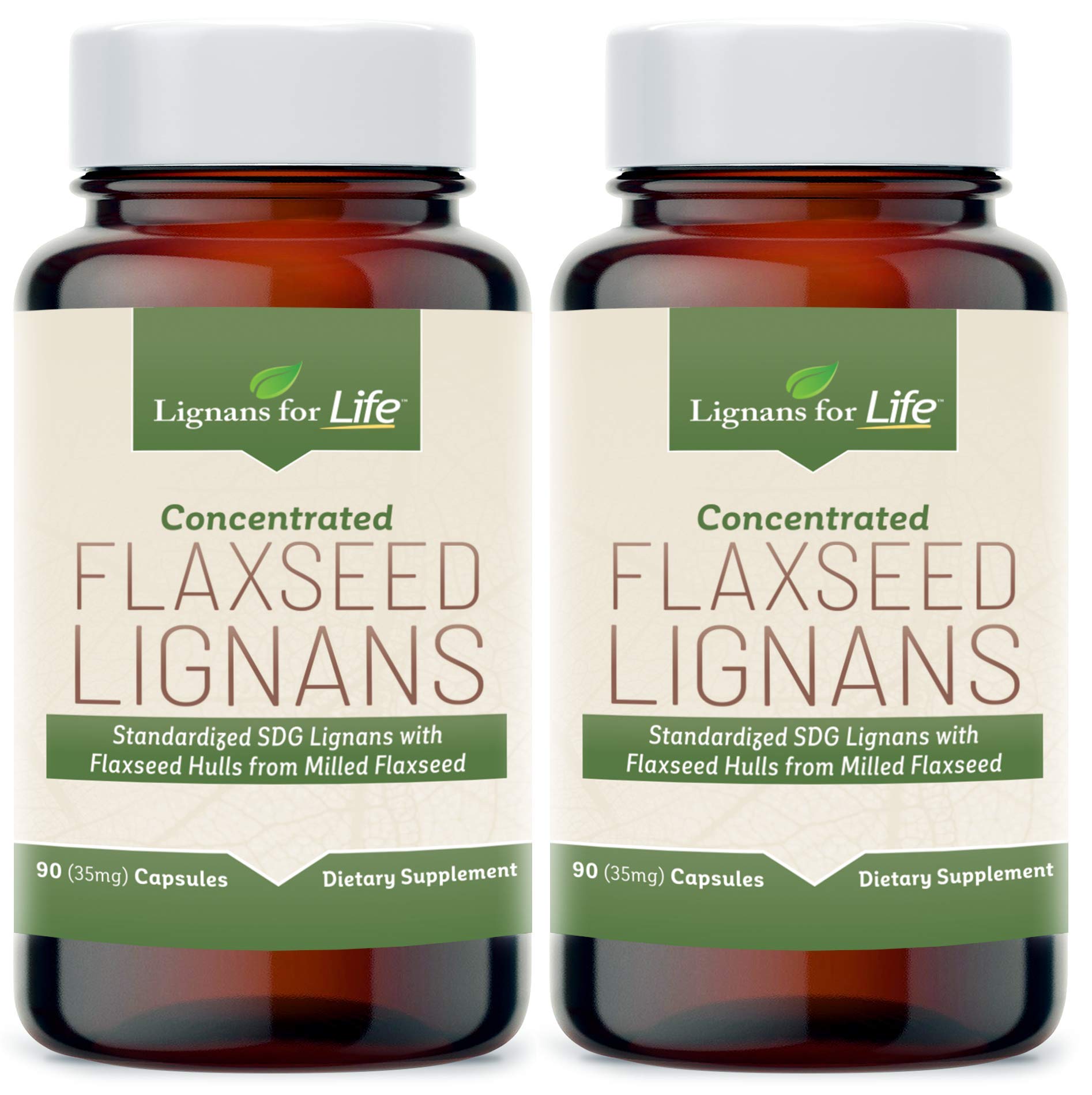 Lignans For Life Flaxseed Lignans for Dogs + SDG Capsules, 35mg, 90 Capsules, 2 Bottles