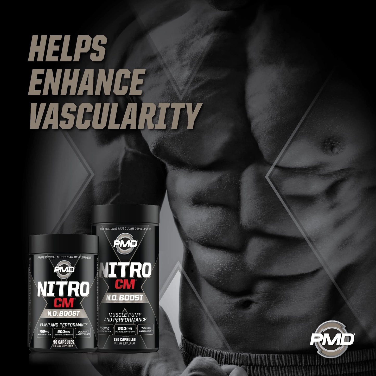 PMD Nitro CM Nitric Oxide with Agmatine Capsules, 90 Capsules