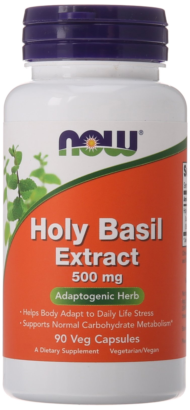 NOW Foods Holy Basil Extract 500 mg Veg Capsules, 90 Count