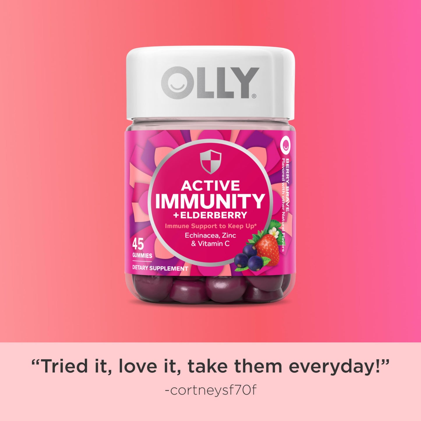 OLLY Active Immunity Gummy 45 Count