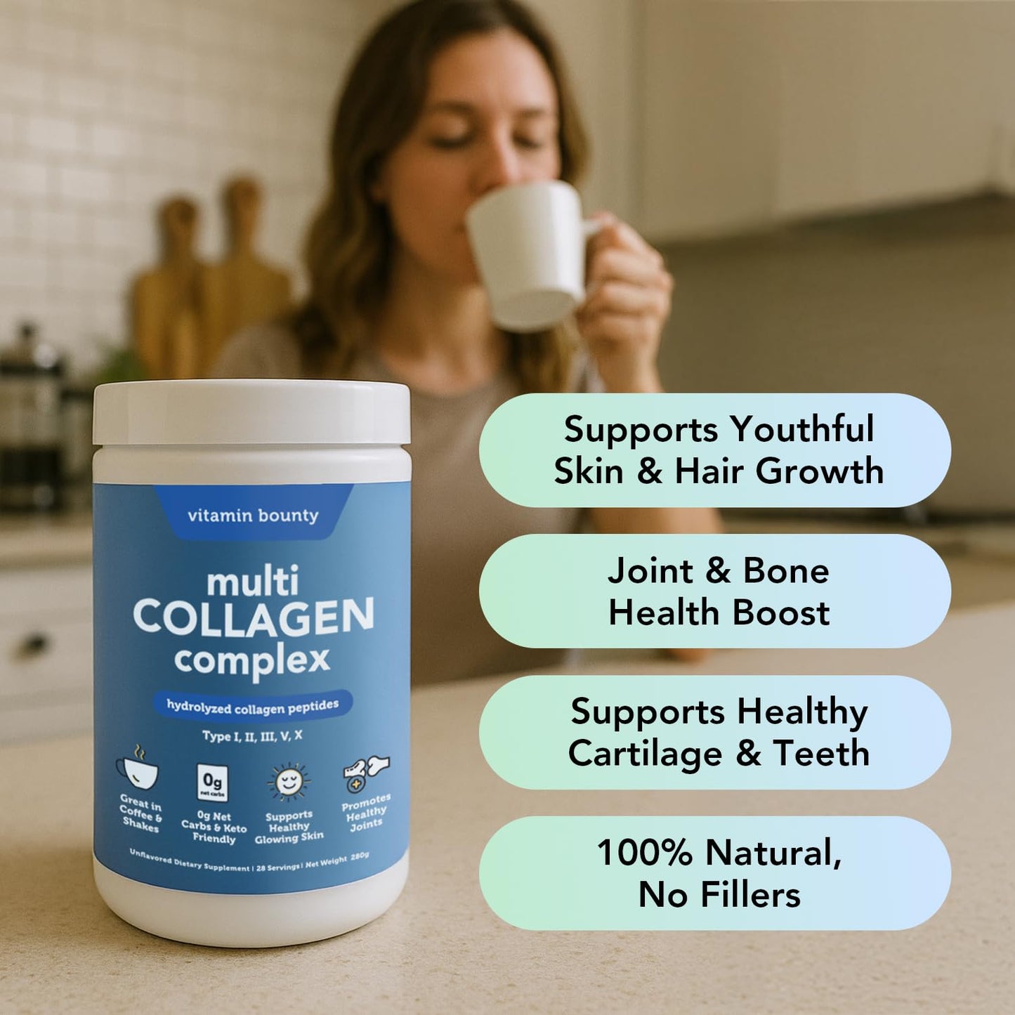 Vitamin Bounty Multi Collagen Complex Powder 8.25 oz