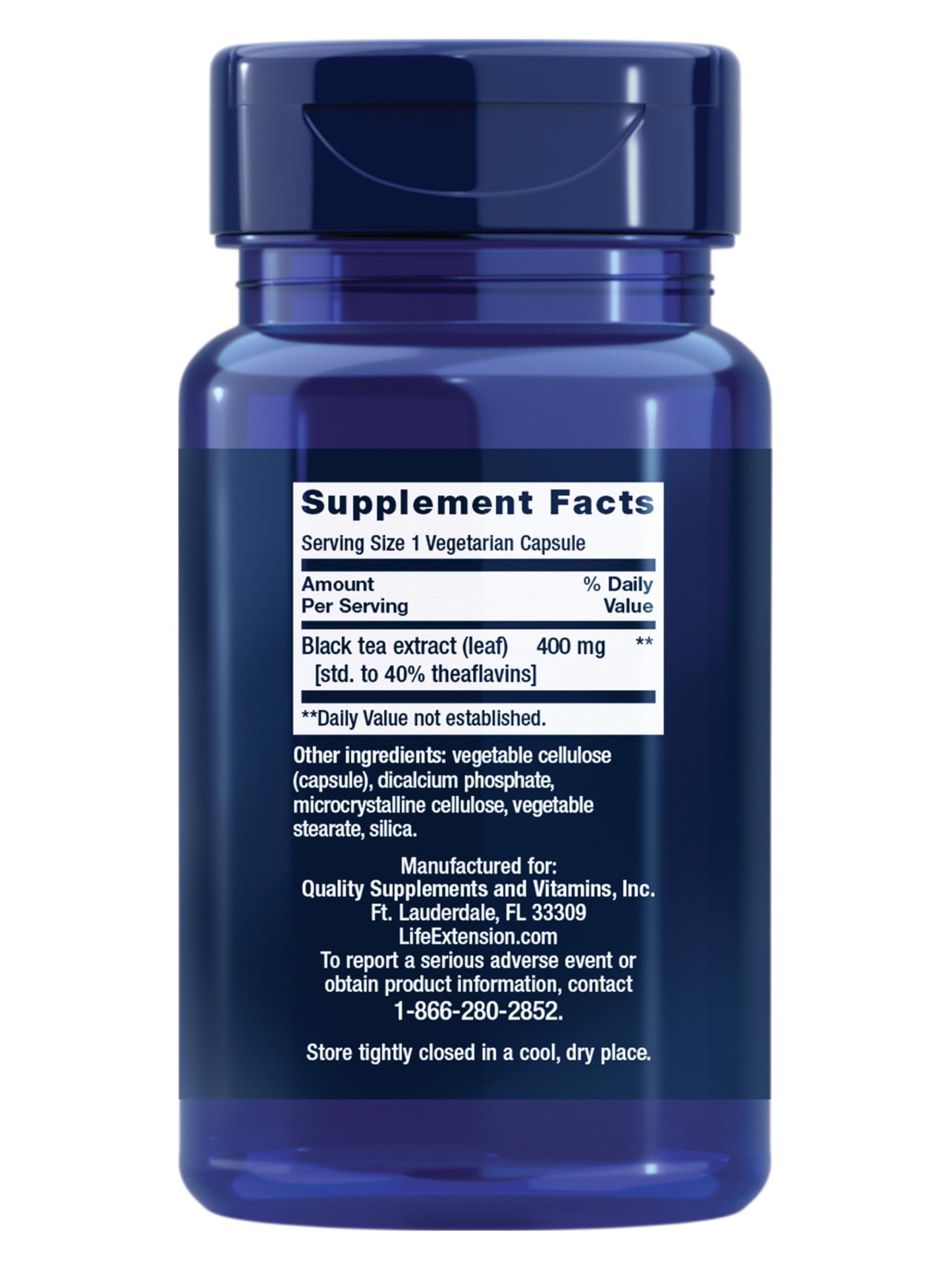 Life Extension Theaflavin Standardized Extract Tea Leaf Flavonoids Capsules, 30 Count