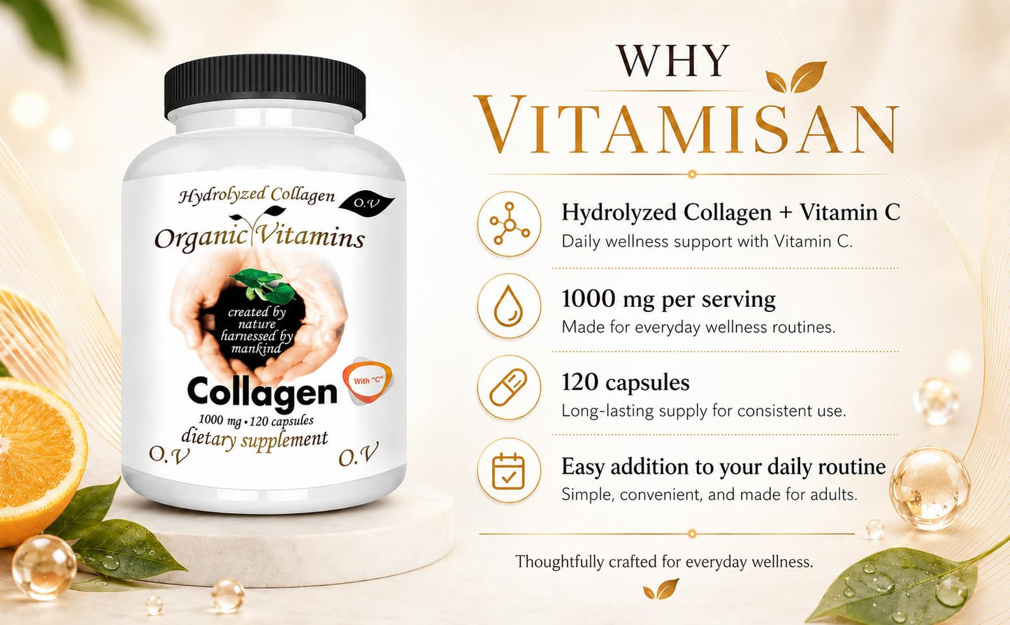 HYDROLYZED Collagen Hydrolyzed Collagen 120 Super Advanced Supplement Capsules, 120 Count