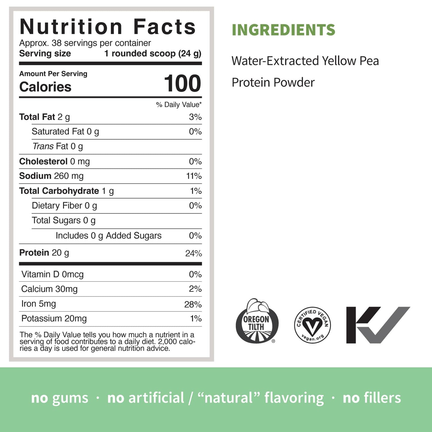 Sprout Living Organic Pea Protein Powder 32