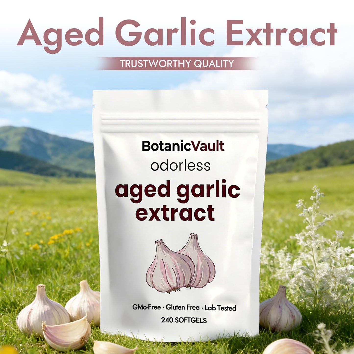 Botanic Vault EverWell Aged Garlic Extract Softgels, 240