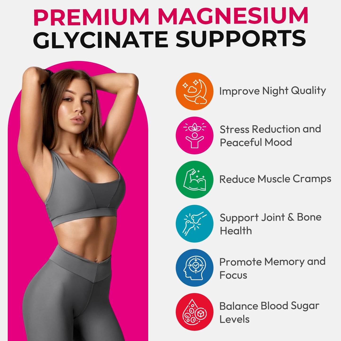 Xytora Magnesium Glycinate Gummies 600mg, 240 Count