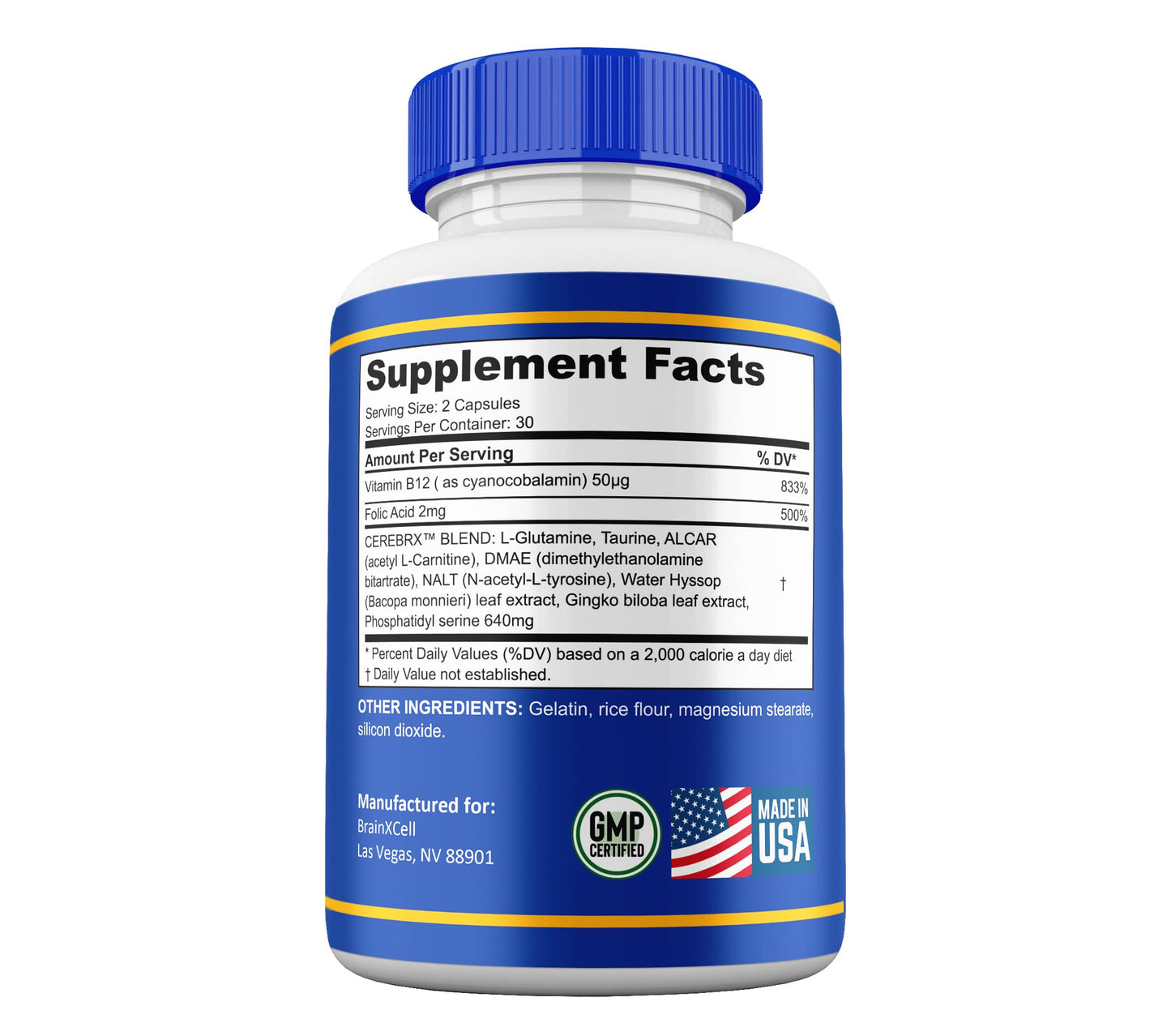 Shark Labs BrainXCell Capsules, 60 Count
