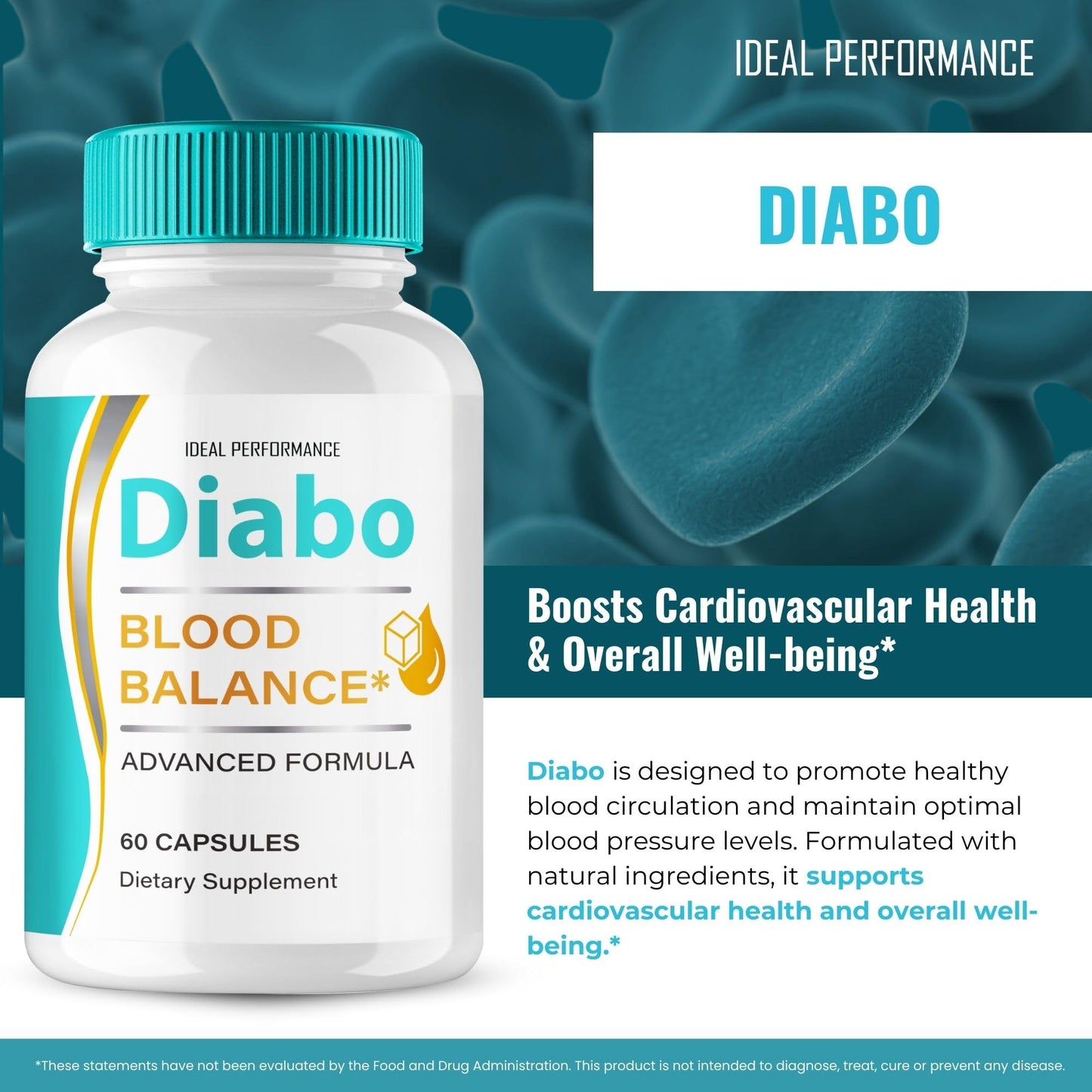 IDEAL PERFORMANCE Diabo Blood Support Supplement Capsule 180 Capsules