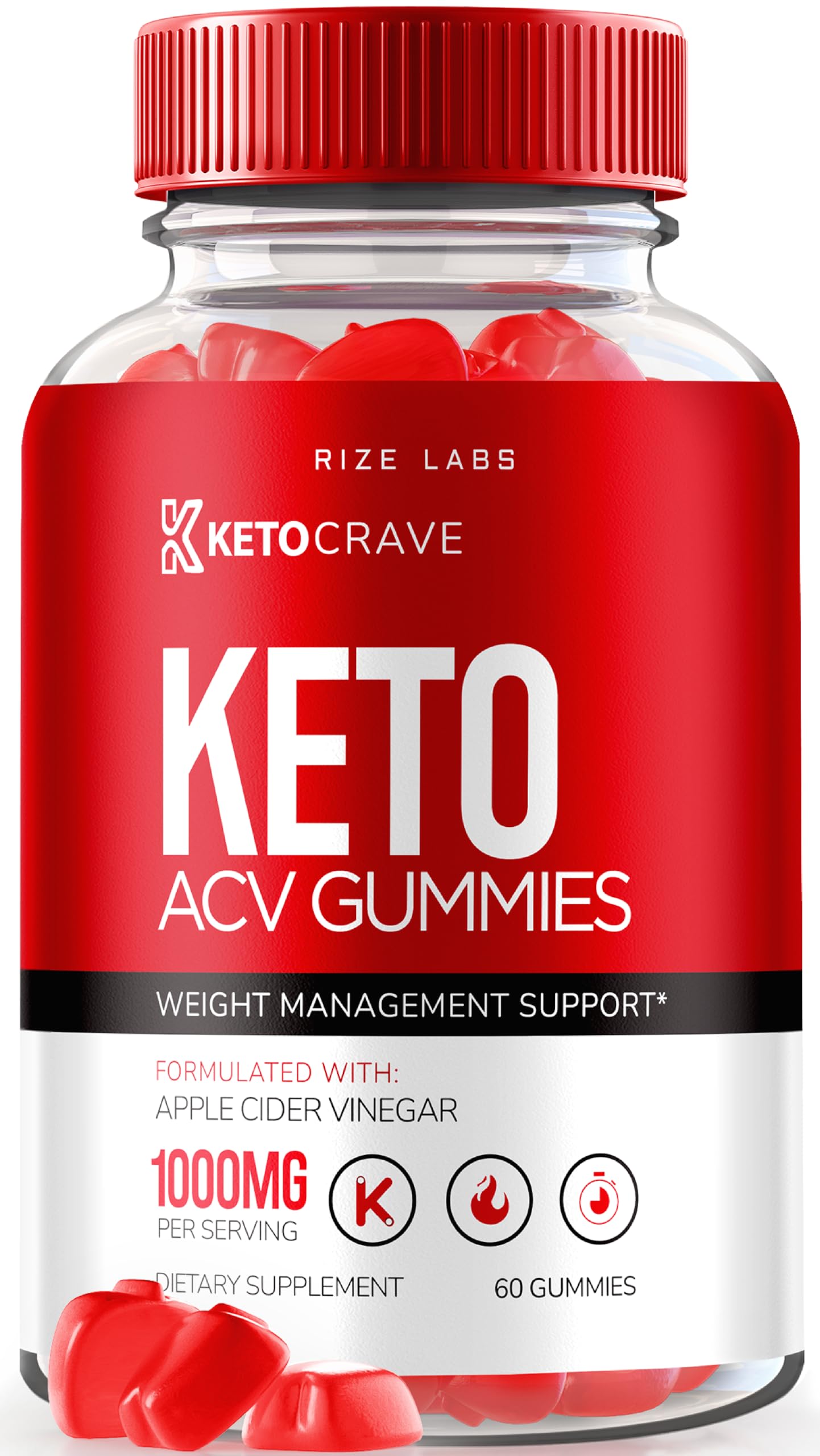 rize labs Keto Crave Keto ACV Gummy 60 Count