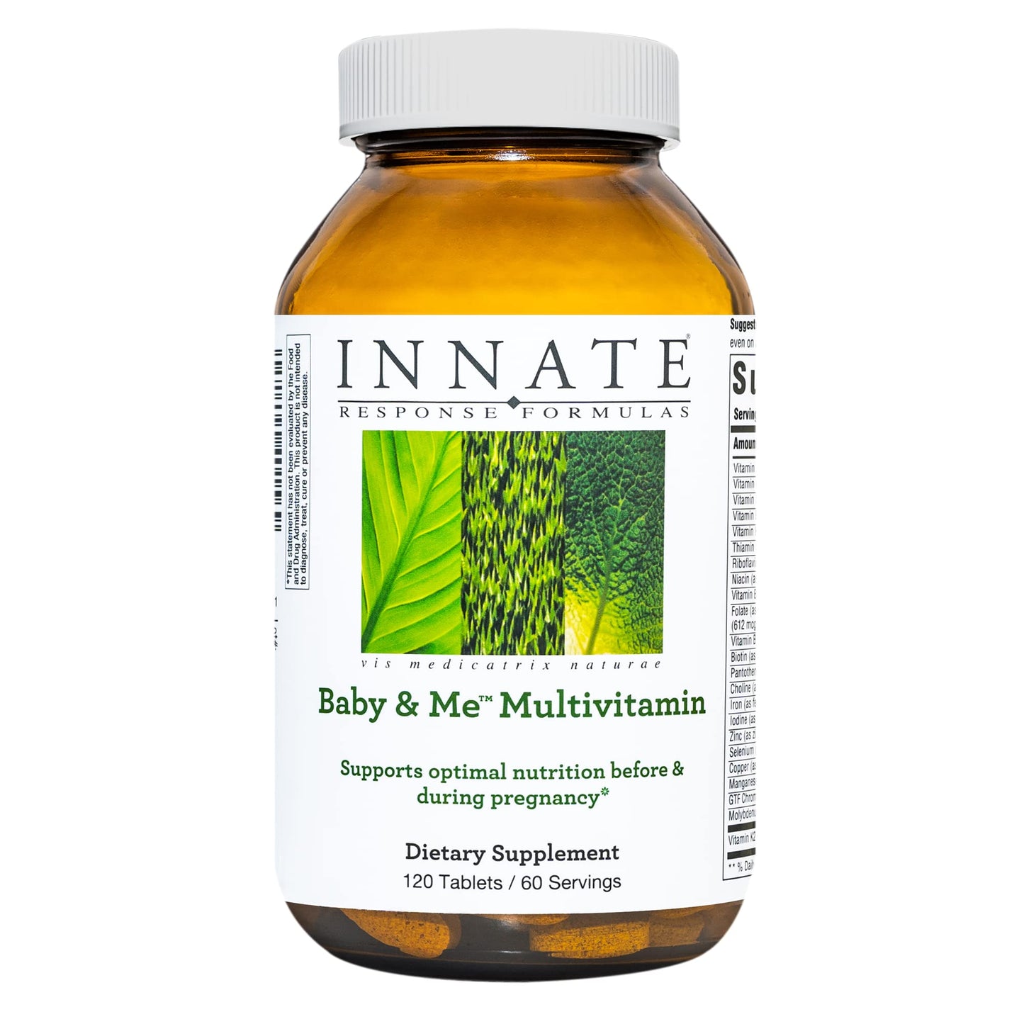Innate Response Formulas Baby & Me Multivitamin - Prenatal and Postnatal Vitamin with Folate, Choline, and Vitamins B12 and D3, 60 Tablets
