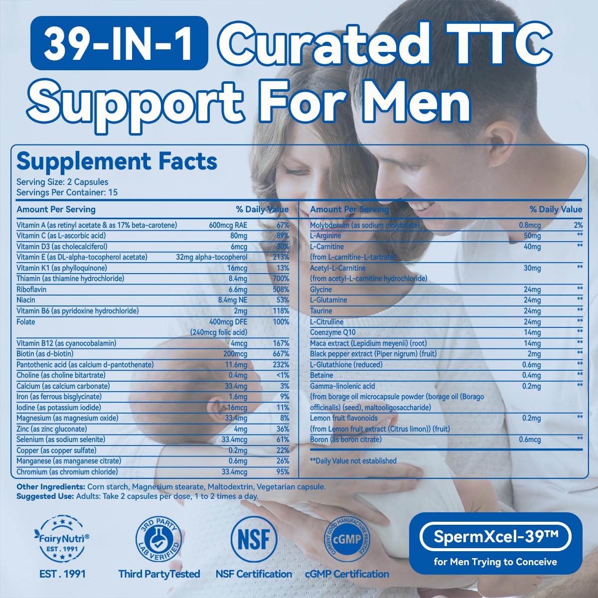 fairynutri SpermXcel-39 Capsule, 30 Count