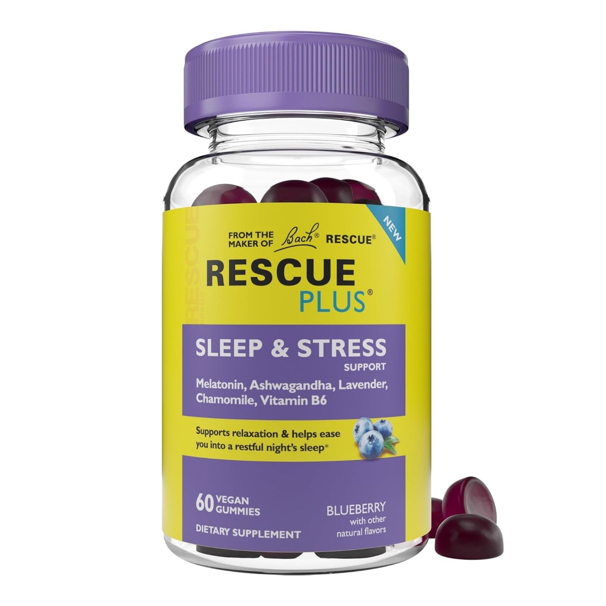RESCUE RESCUE PLUS Sleep & Stress Support Gummies 60 Count