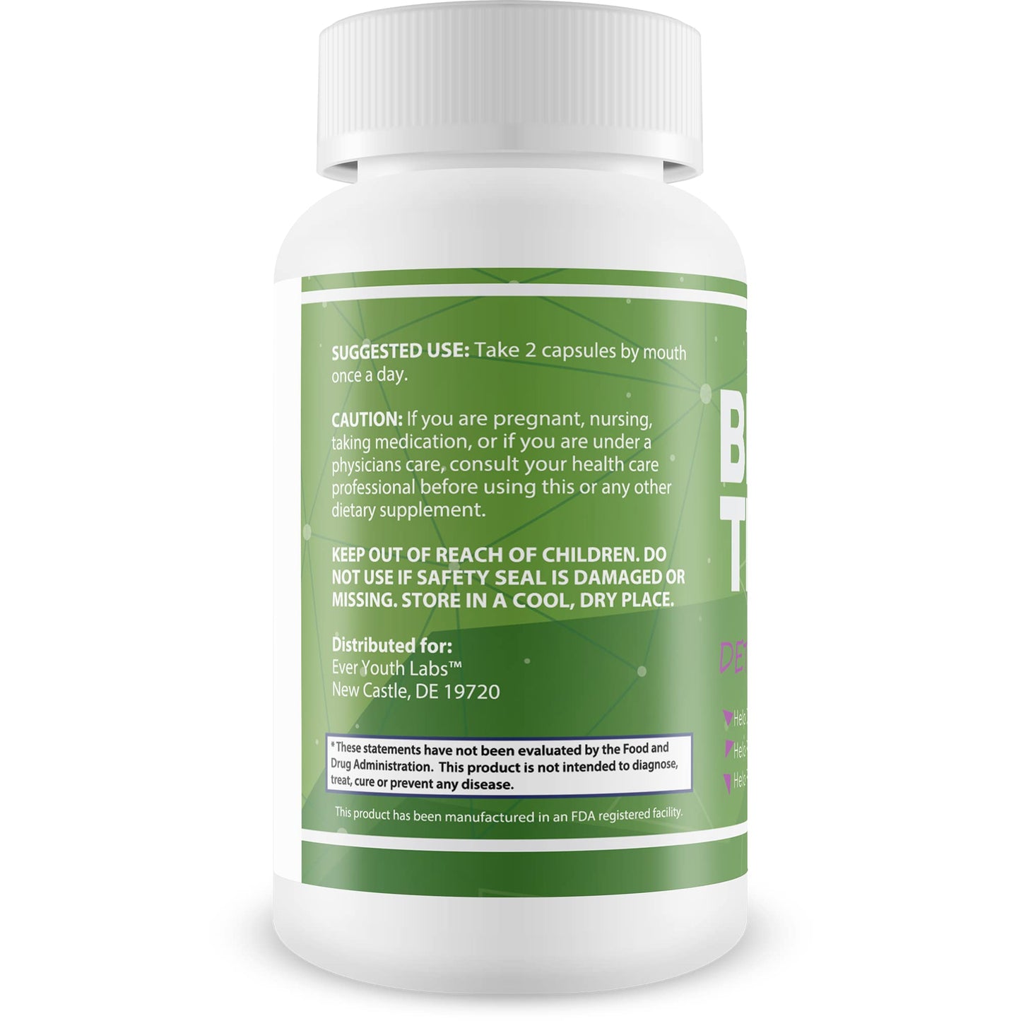 Ever Youth Labs Bio Trim Flush Colon Cleanse Detox with Probiotics Capsule, 60 Count