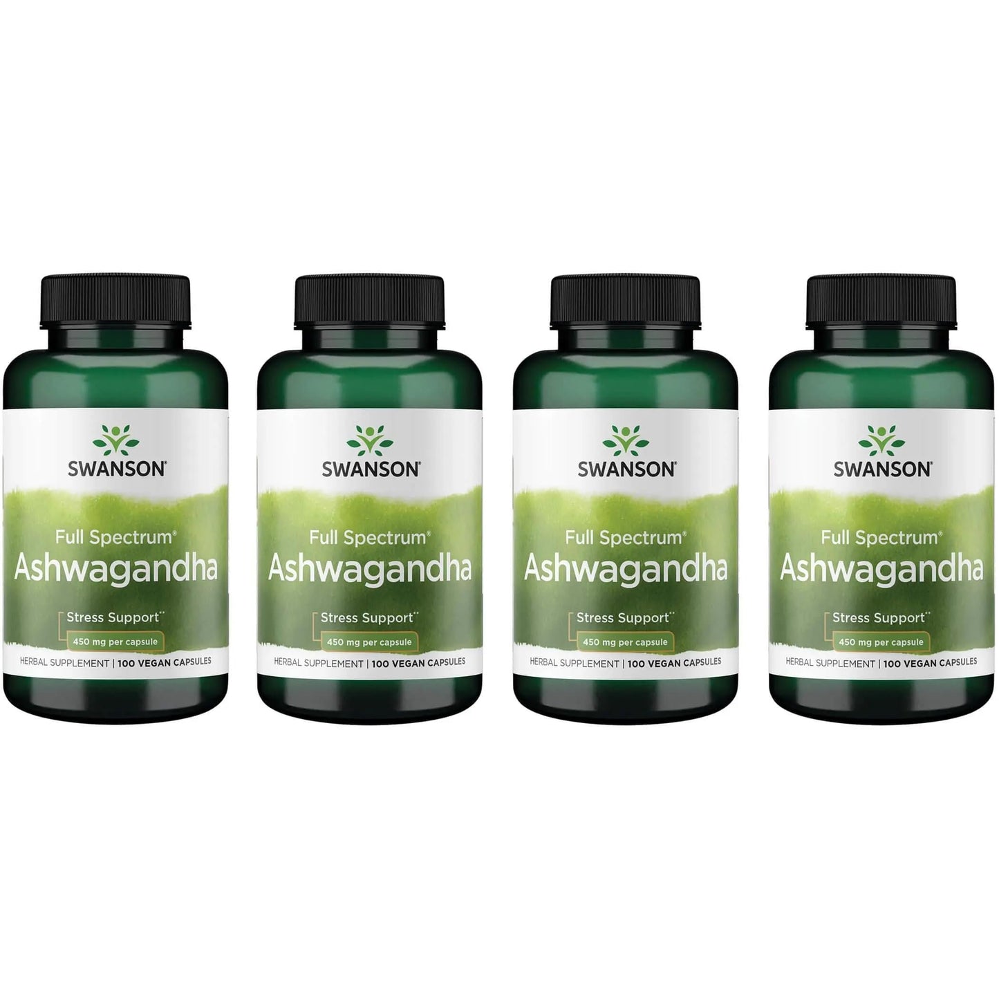 Swanson Ashwagandha Powder Supplement Vegan Capsules 400