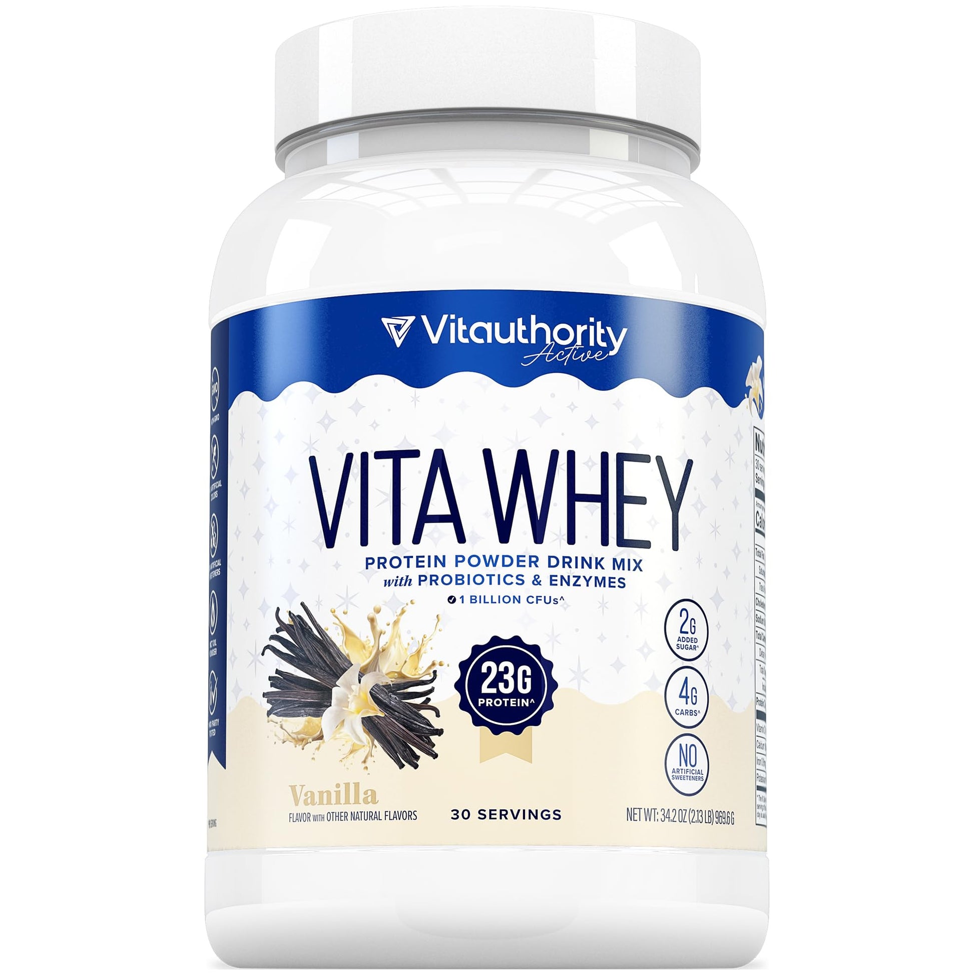 Vitauthority Whey Protein Powder for Women, Vanilla Flavored, 30 Servings