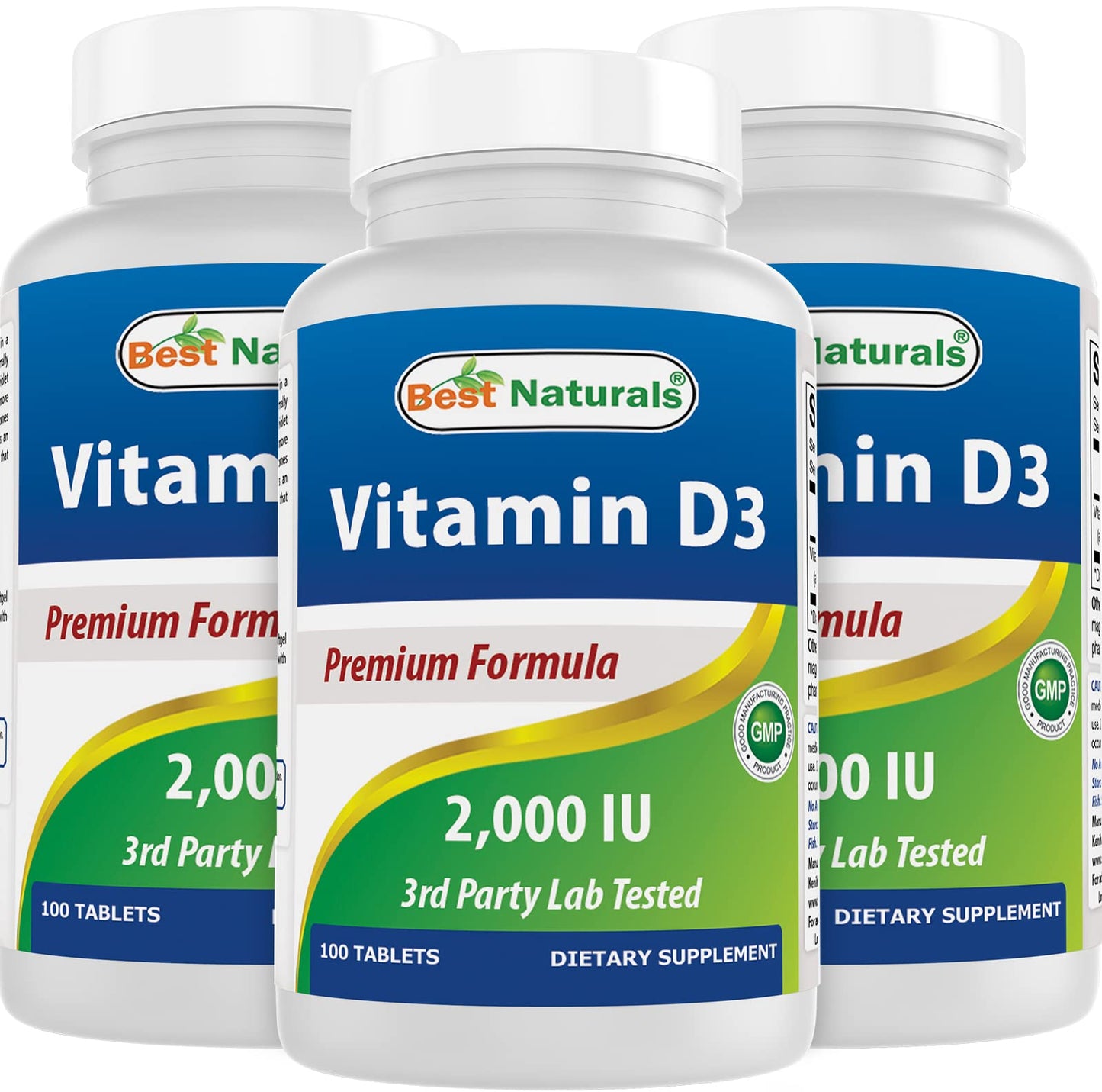 Best Naturals Vitamin D3 2000 IU (50 mcg) Tablet, 300 Count