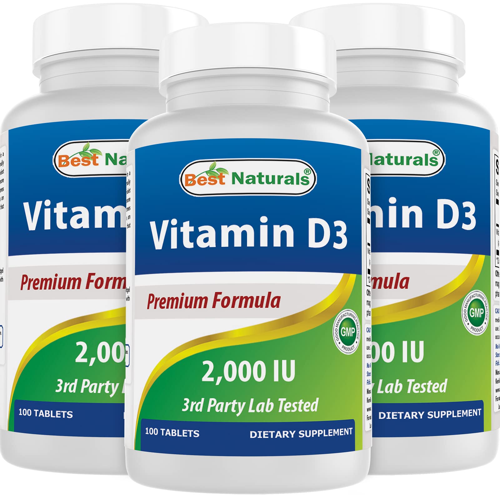 Best Naturals Vitamin D3 2000 IU (50 mcg) Tablet, 300 Count