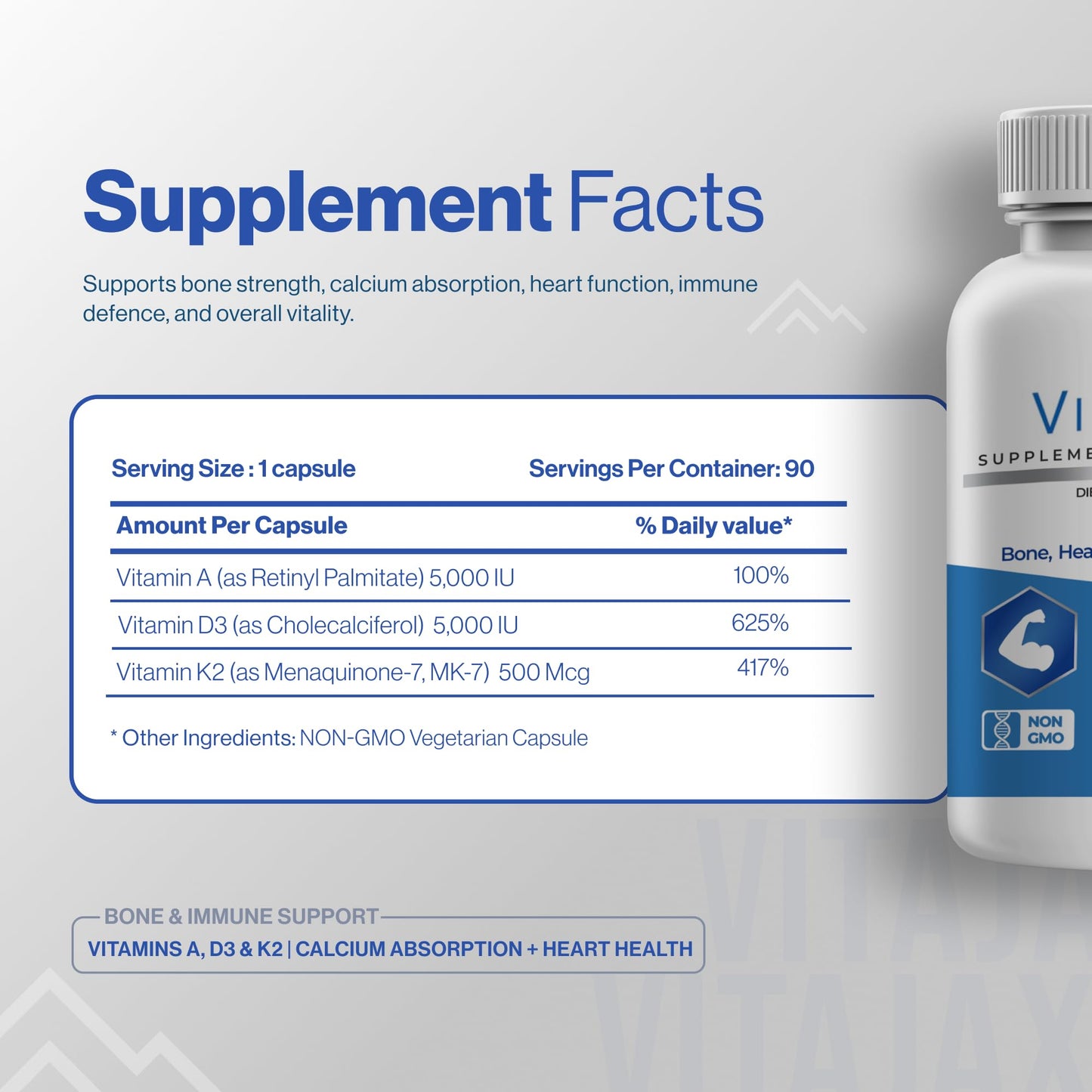 VITAJAX Vitamin ADK Supplement 90 Capsules