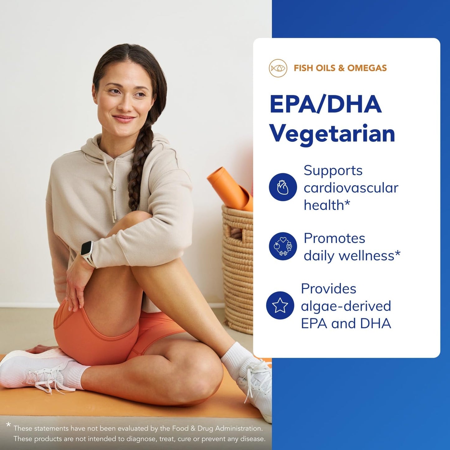 Pure Encapsulations EPA/DHA Vegetarian Algae-Derived EPA and DHA 120 Capsules