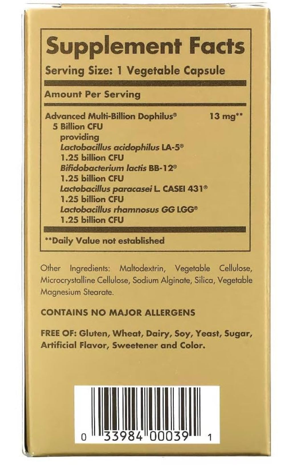 Solgar Adv. Multi-Billion Dophilus Capsules 60