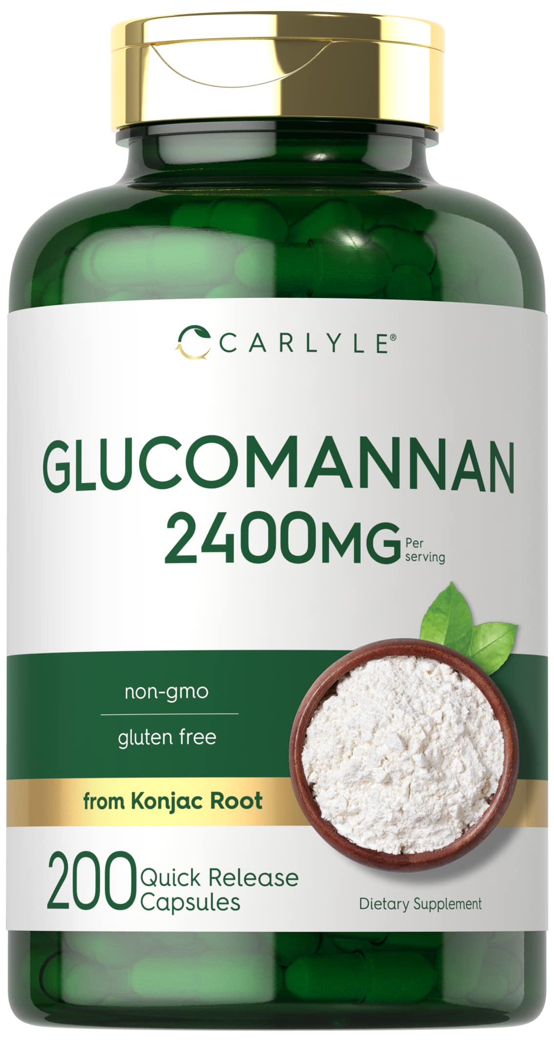 Carlyle Glucomannan Capsules, 200 Count