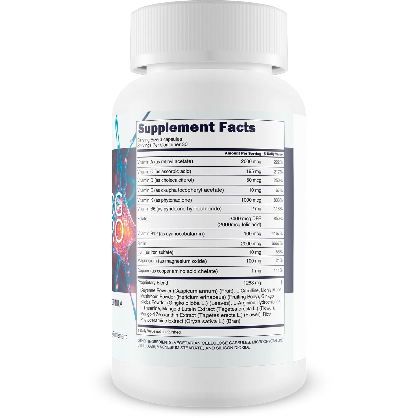 New Vibrations Nutrition Nerve Fog Block Pro Neuropathy Relief Capsules 90