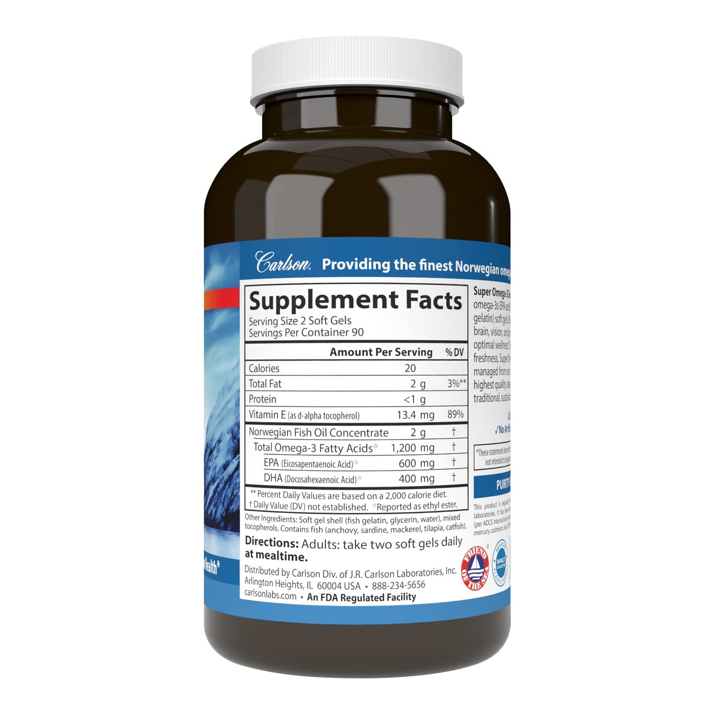 Carlson Super Omega-3 Gems Softgels 180