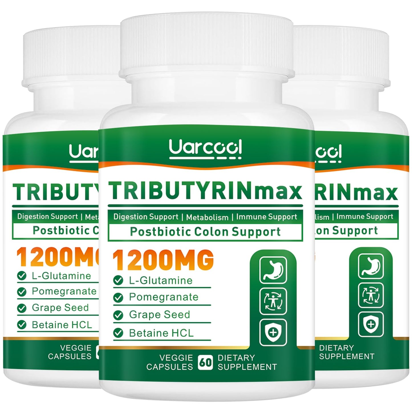Uarcool TRIBUTYRINmax Supplement 1200mg Capsules 180 Count