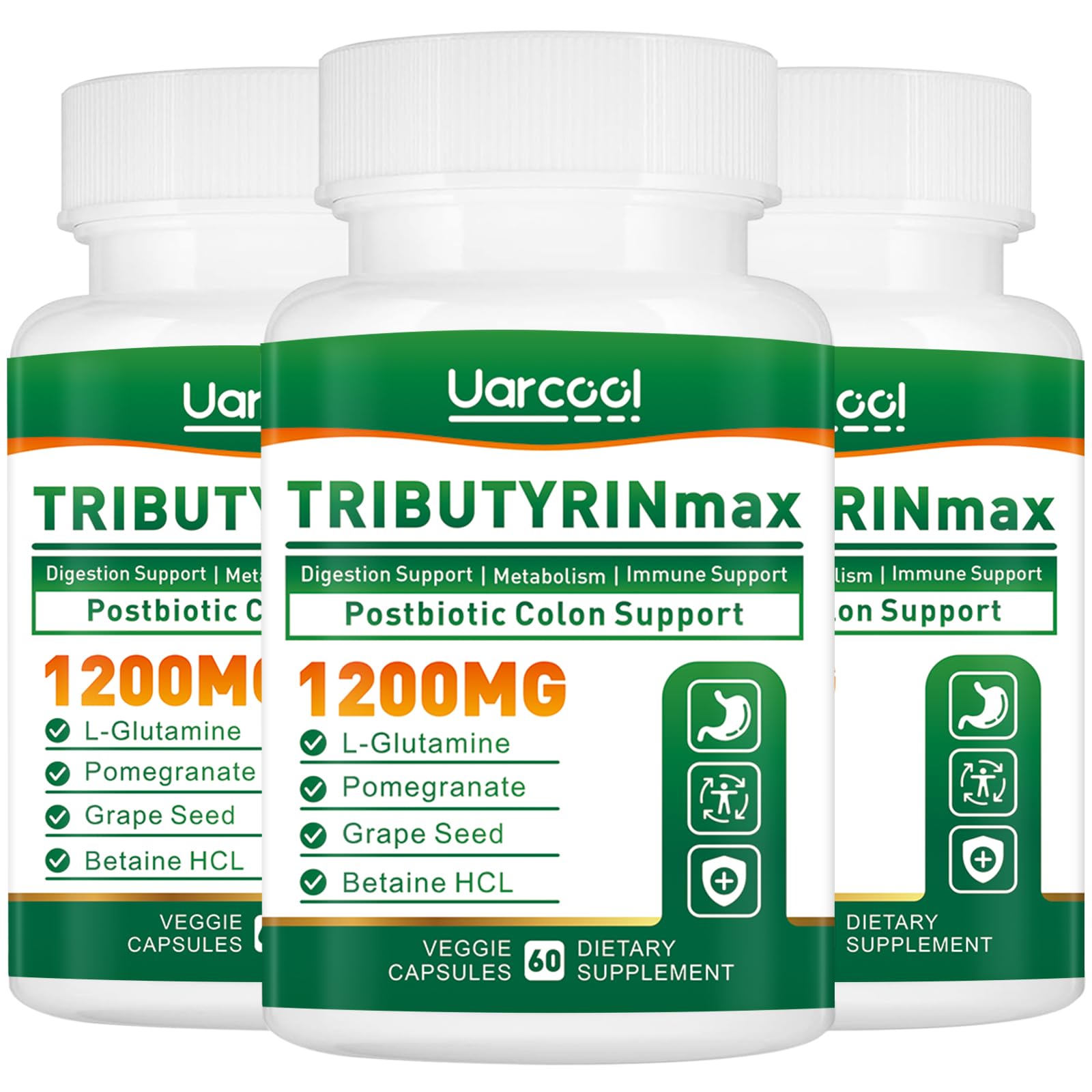 Uarcool TRIBUTYRINmax Supplement 1200mg Capsules 180 Count