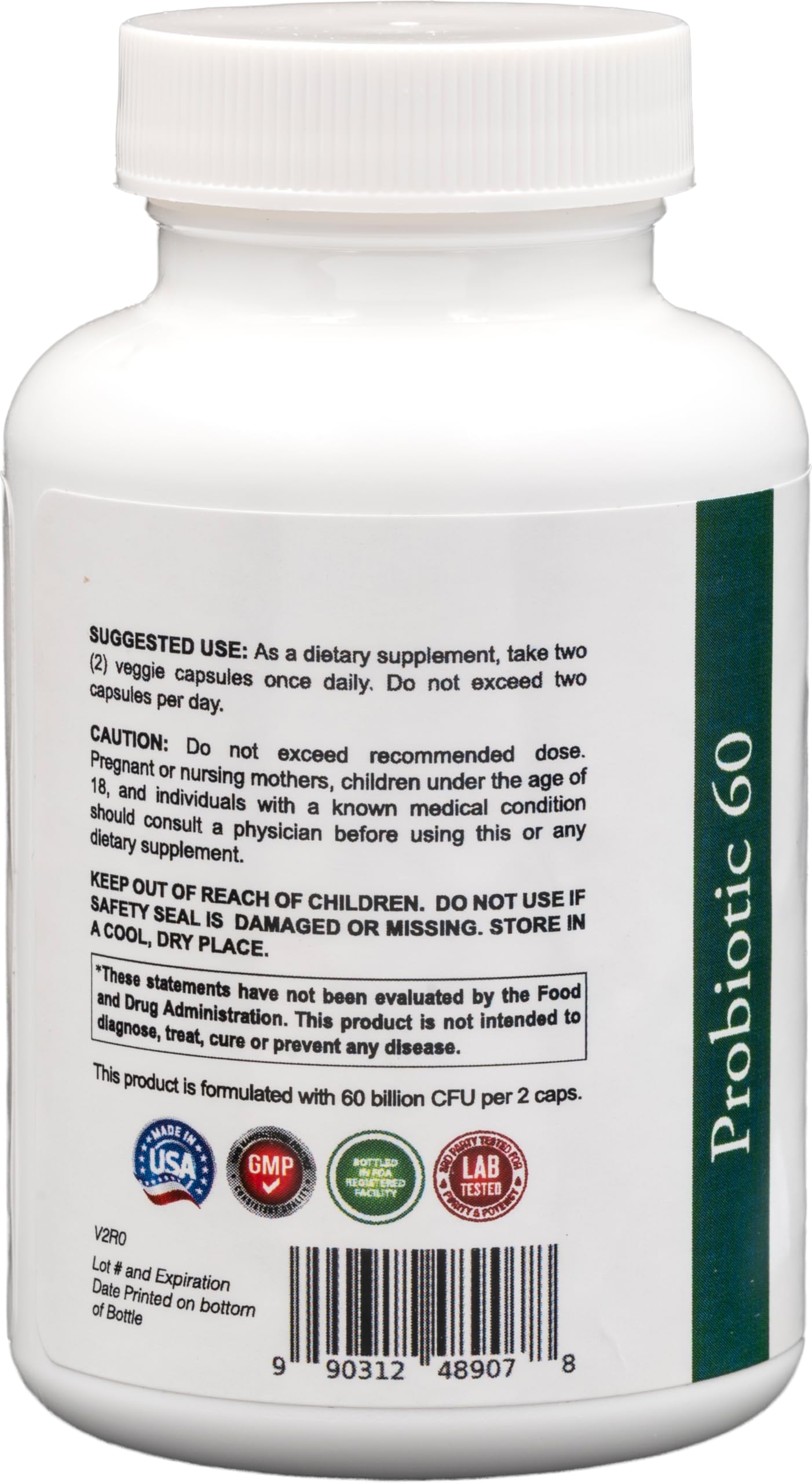 Dr's Nature & Nutrition Probiotic 60 Billion CFU with Clinically Studied Strains for Digestive & Immune Support Capsules, 60 Count