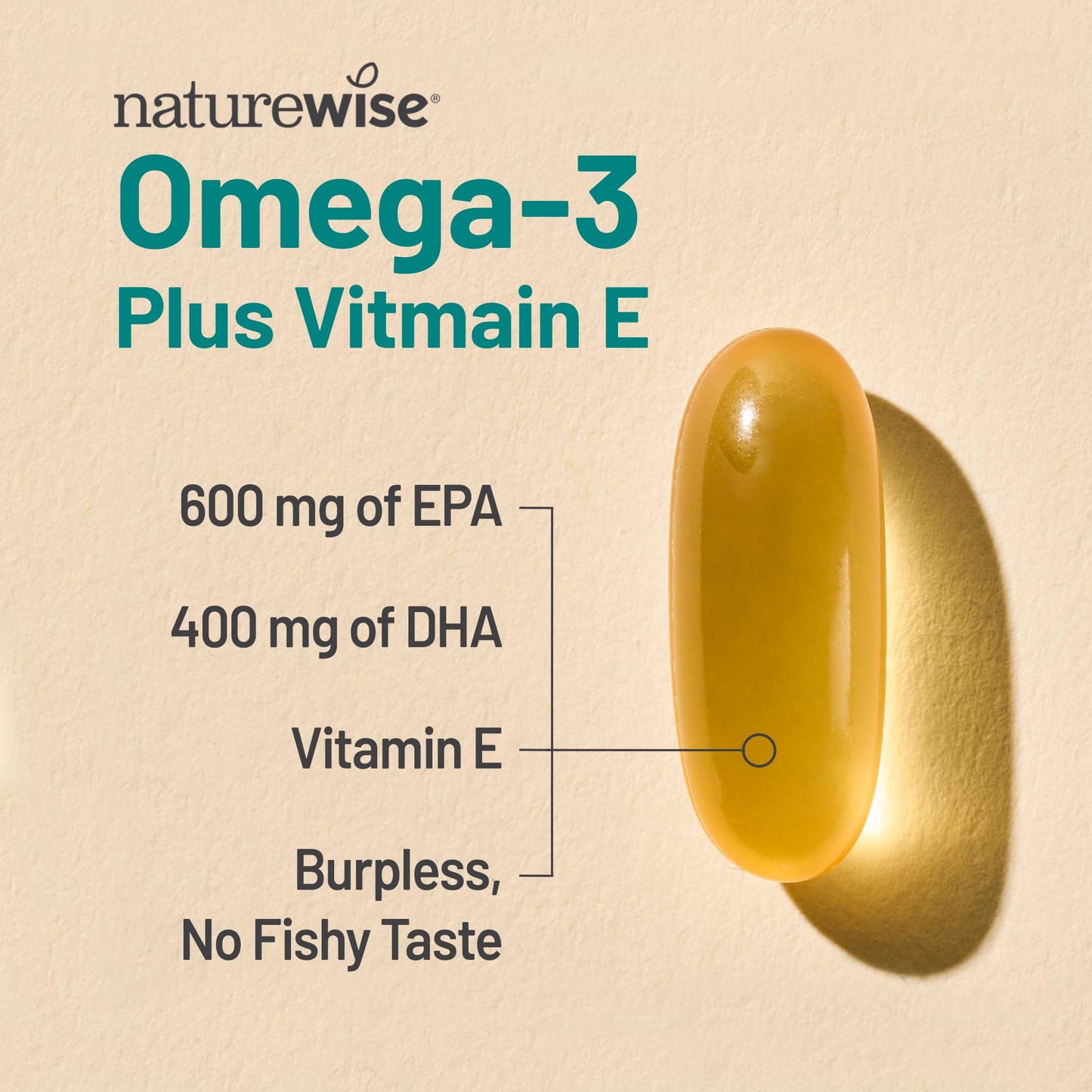 NatureWise Extra-Strength Omega-3 Fish Oil Softgels 60 Count