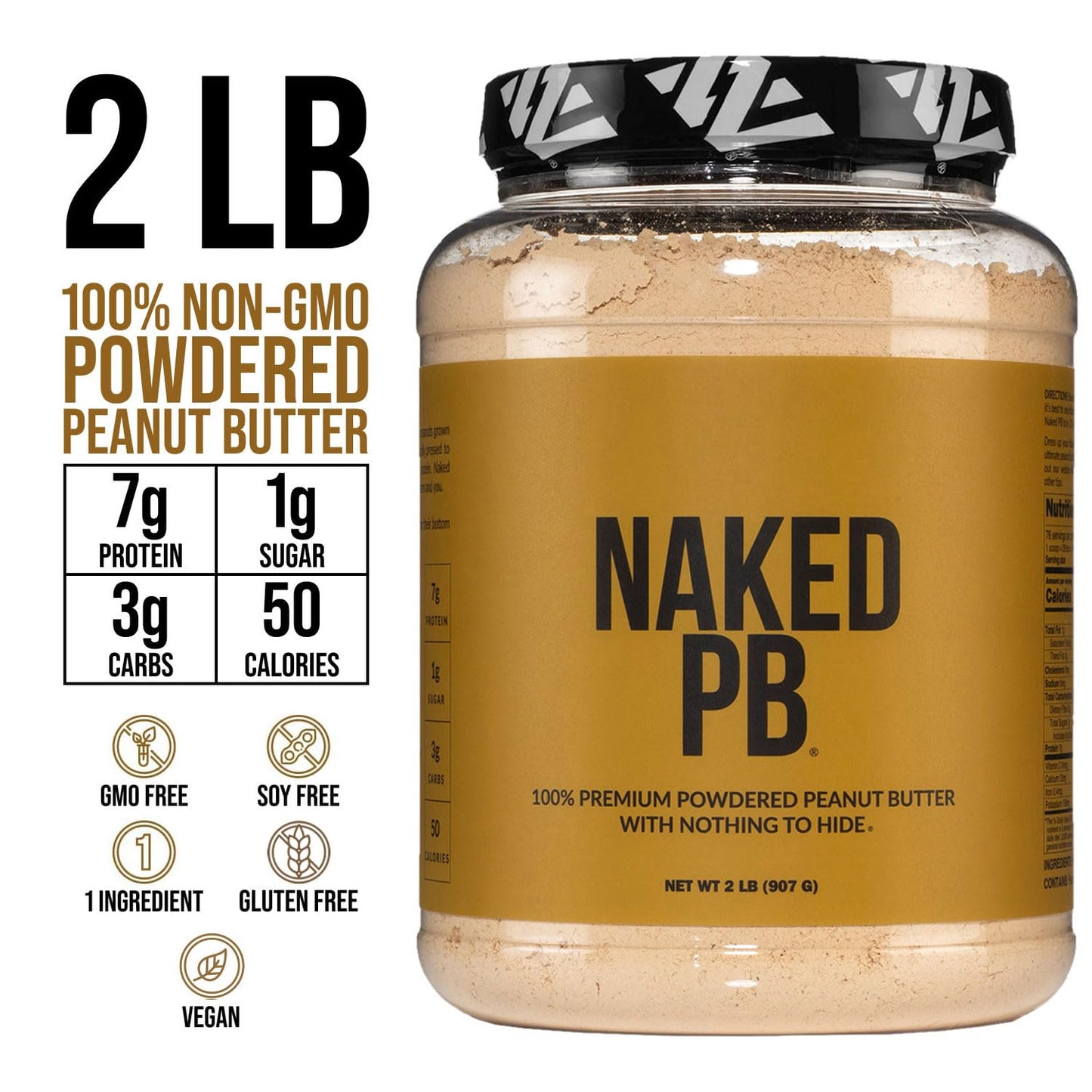 NAKED Whey Protein Powder + Powdered Peanut Butter, 112 Servings