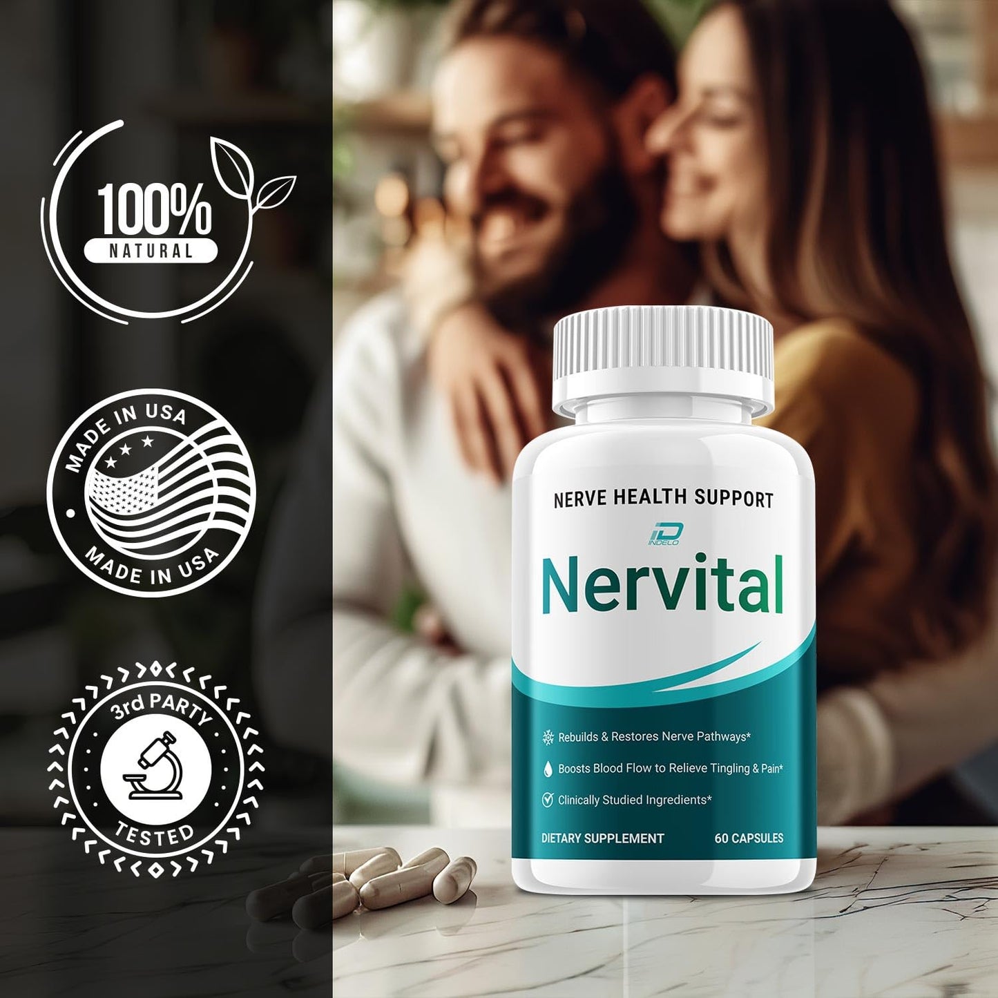 Indelo Nervital Capsules 120 Capsules
