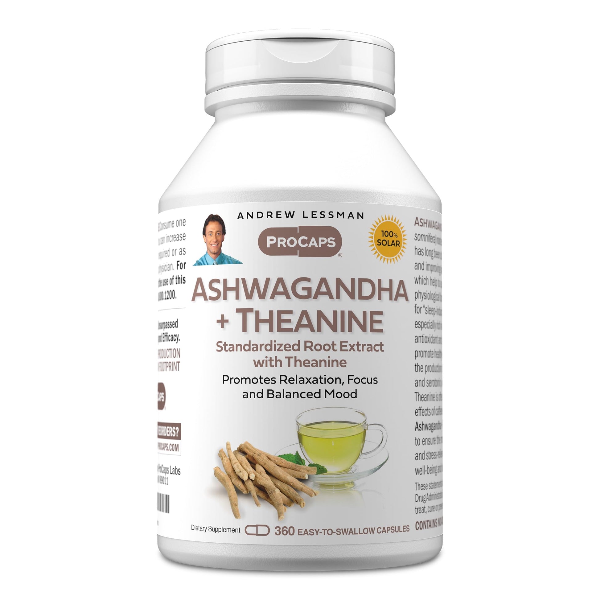 ANDREW LESSMAN ProCaps Ashwagandha & L Theanine Capsules 360