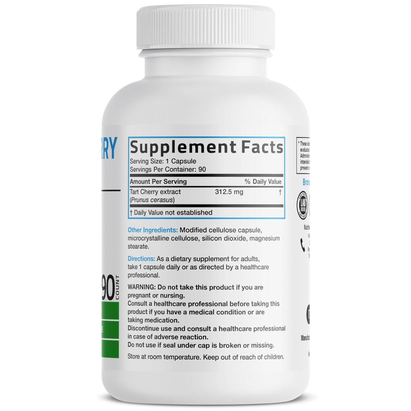 Bronson Tart Cherry Extract Capsules 90 Count