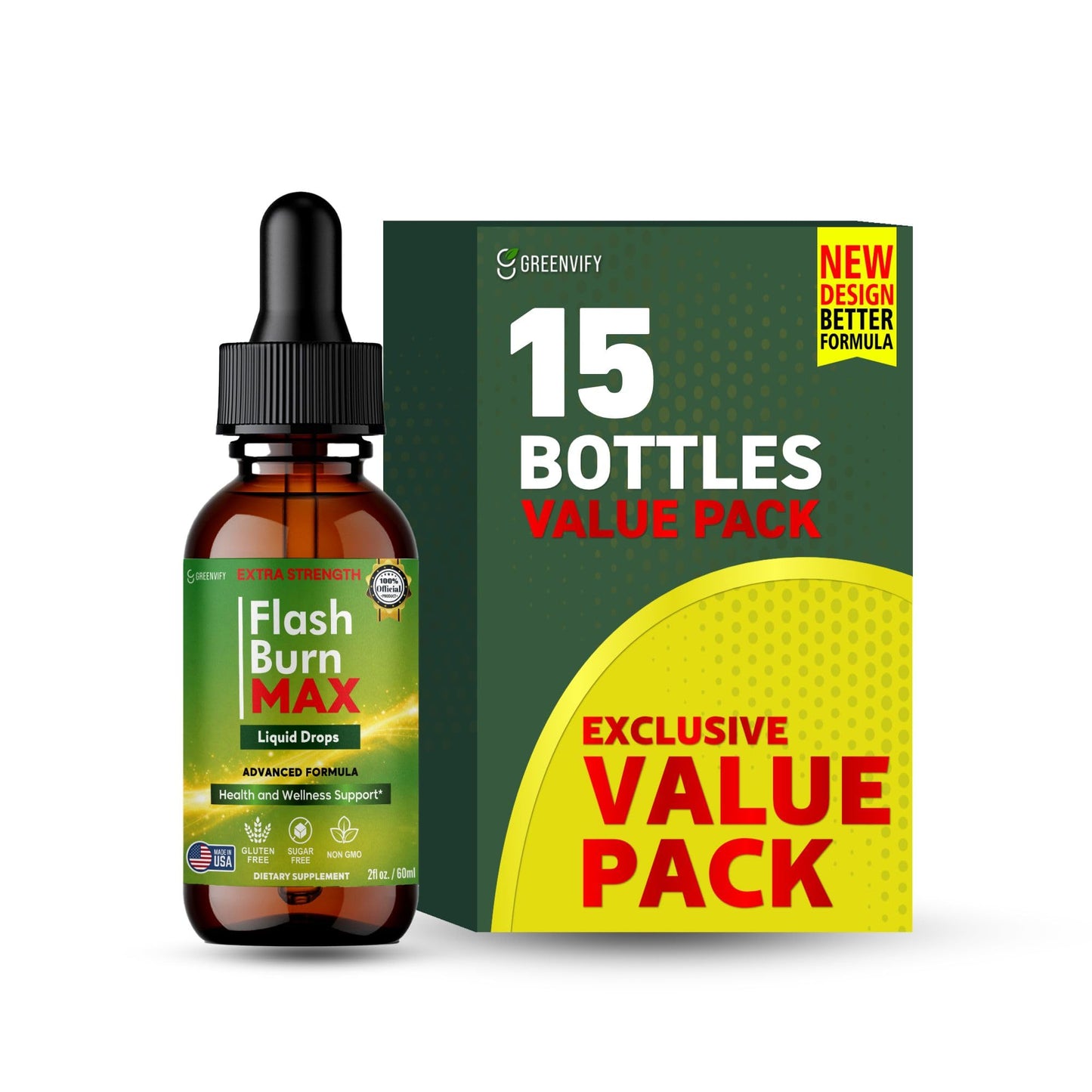 GREENVIFY Flash Burn MAX Capsule, 60 Capsules