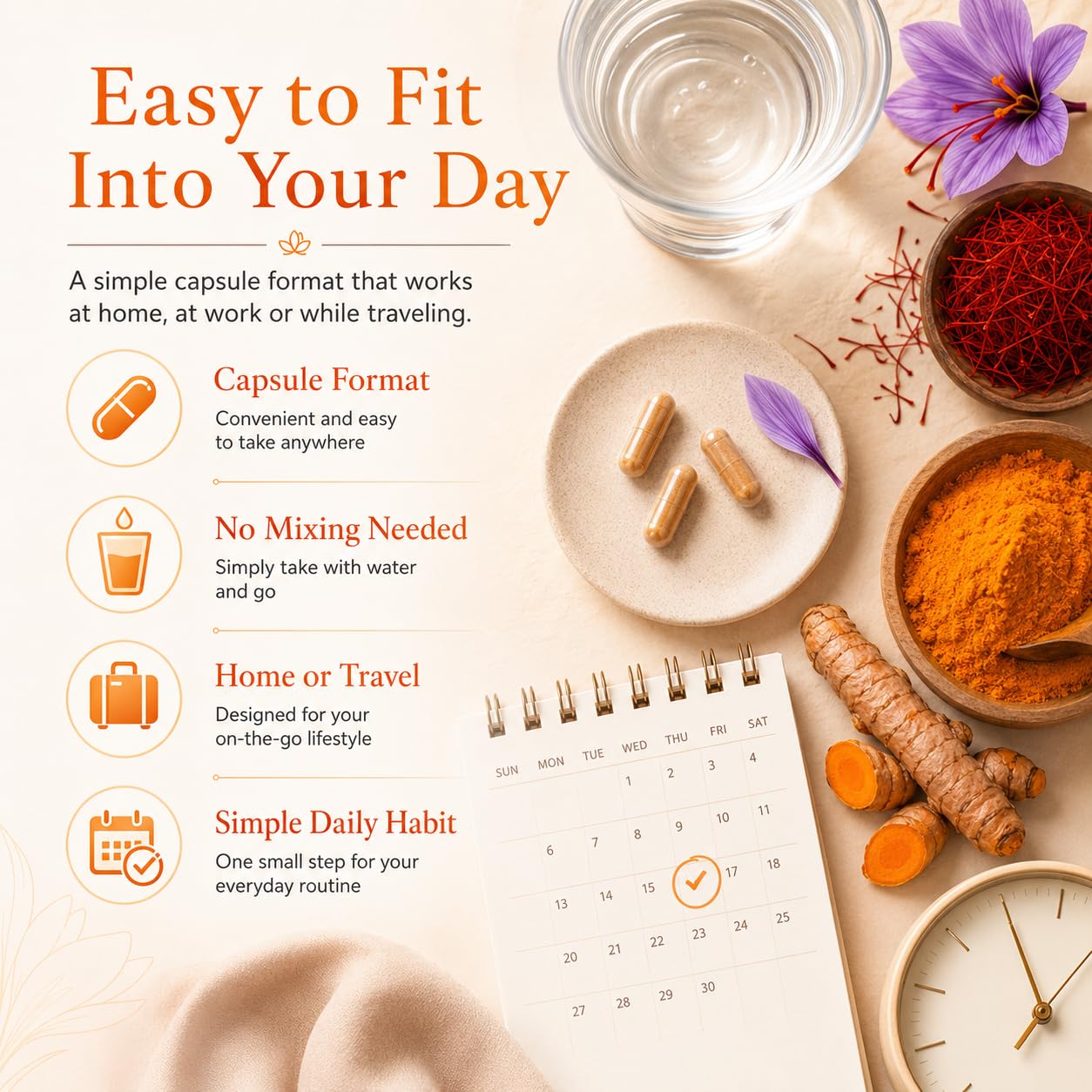 versafy Happy Saffron with Curcumin & Zinc 1 Capsule