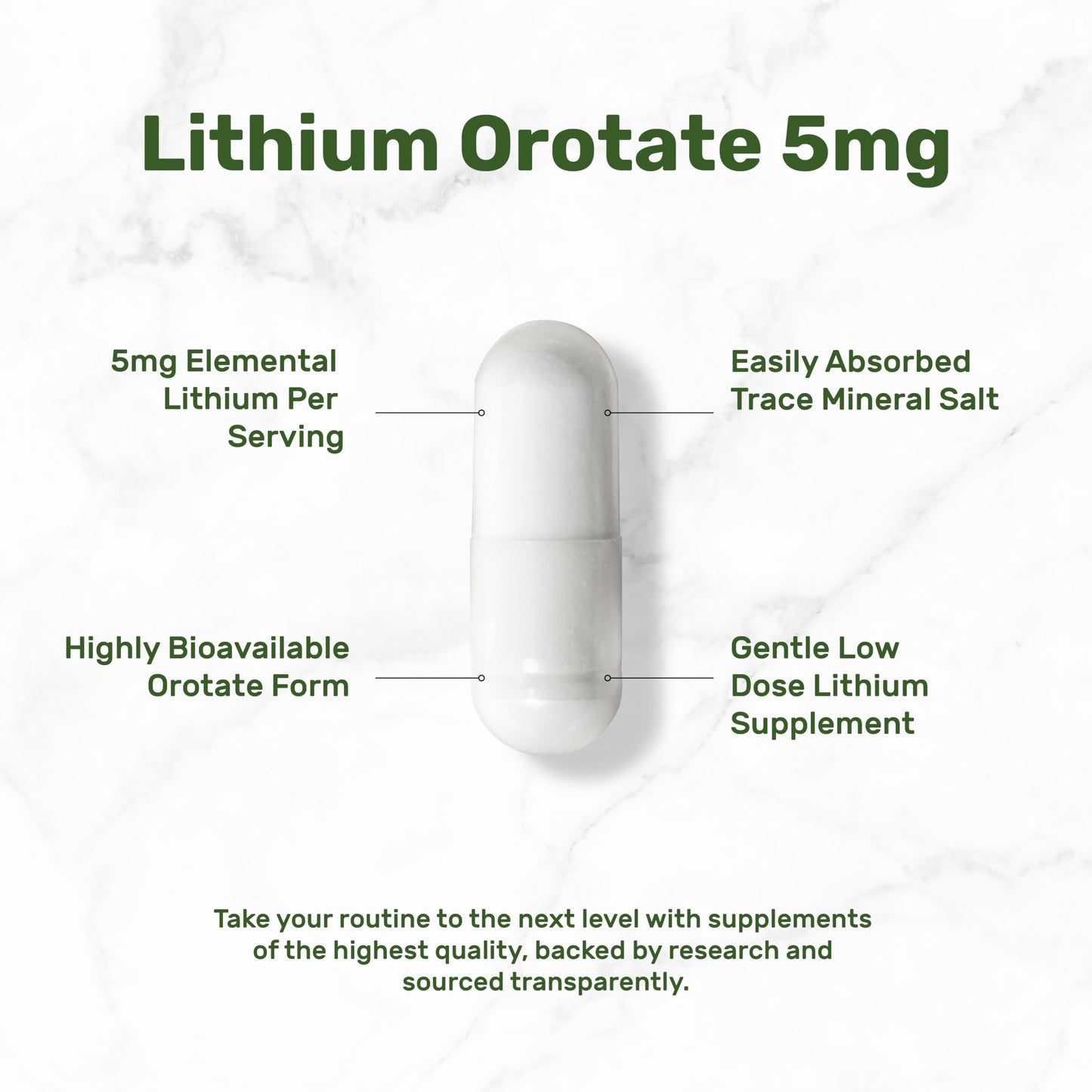DEAL SUPPLEMENT Lithium Orotate 5mg Capsule 240 Count