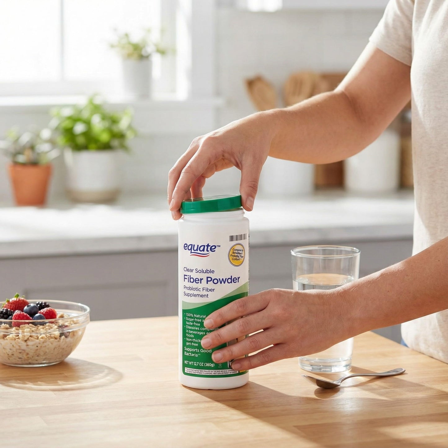Generic Clear Soluble Fiber Powder, Prebiotic Formula, Unflavored, Sugar Free, Easy Mix Daily, 12.7 oz