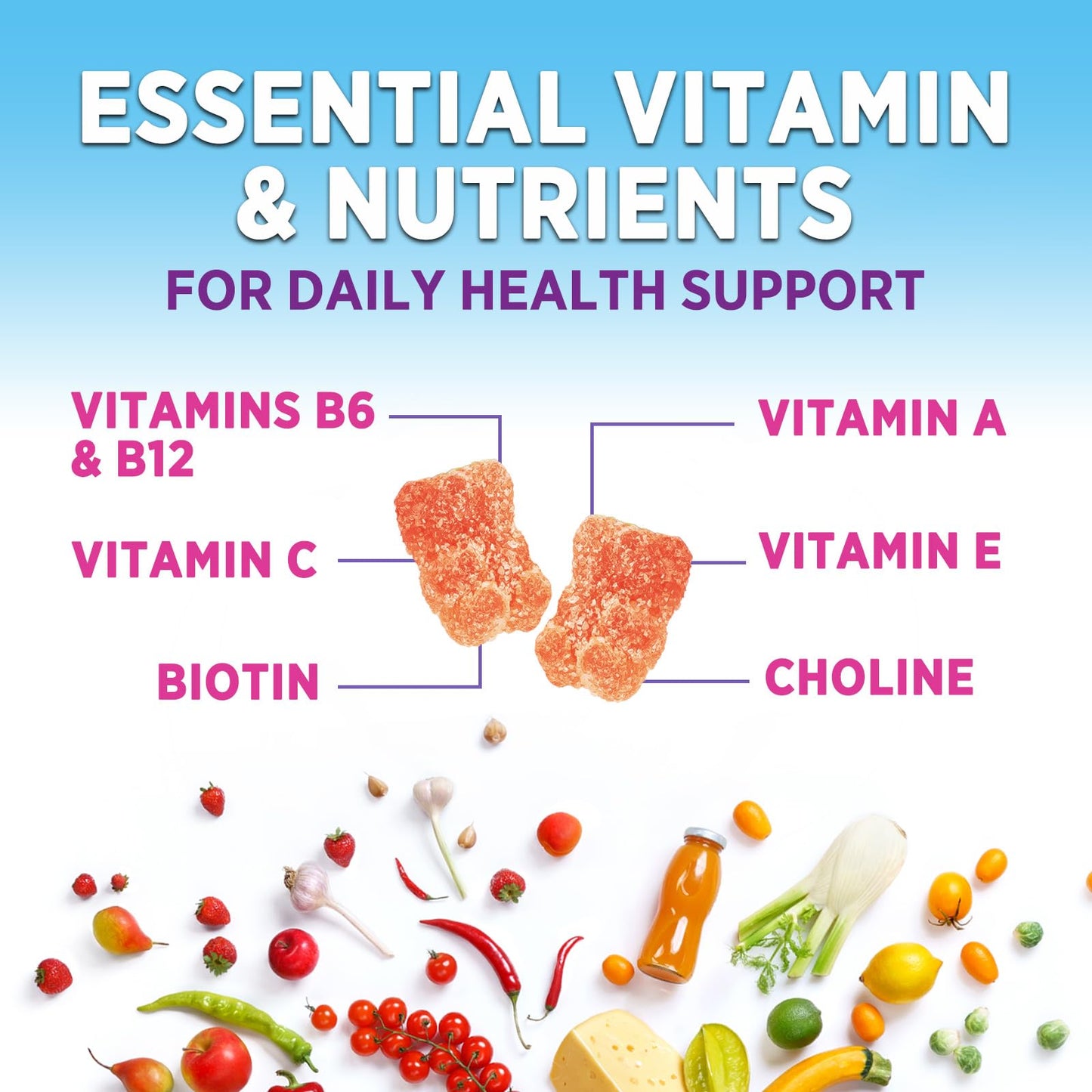 Nature's Gummies Multivitamin Gummies for Adults - Complete Multivitamin Gummies for Women & Men, Vegetarian, 60 Gummies