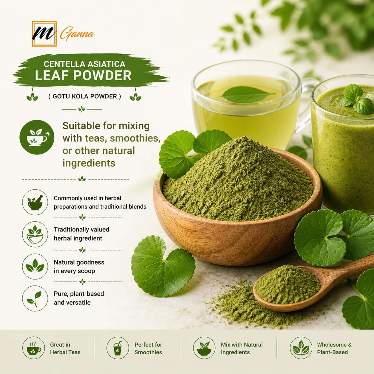 mGanna Pure Natural Gotu Kola Powder 8