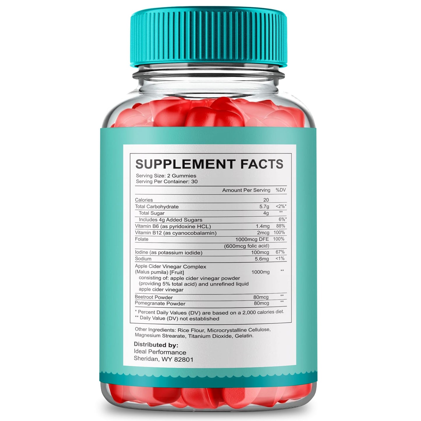 IDEAL PERFORMANCE Ketolicious Keto ACV Gummies, Extra Strength 1000mg, 120 Count