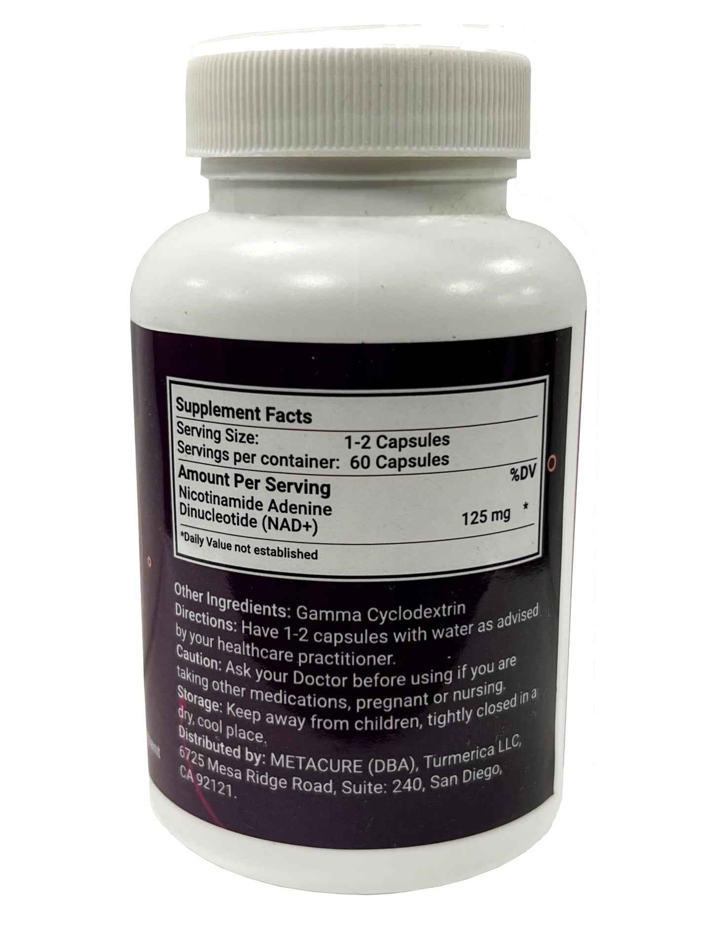 Metacure NAD+ MAX Nano-Encapsulated NAD+ with BIO-111 Technology High Bioavailability Formula Vegan Non-GMO Gluten-Free 60 Capsules