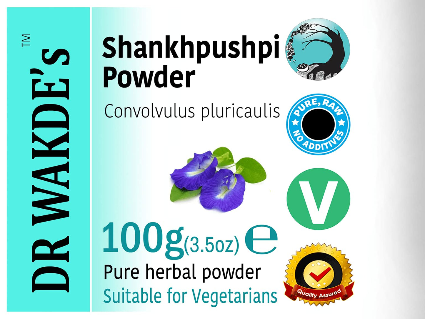 DR WAKDE's Shankhpushpi Powder (Convolvulus pluricaulis) 3.53 oz
