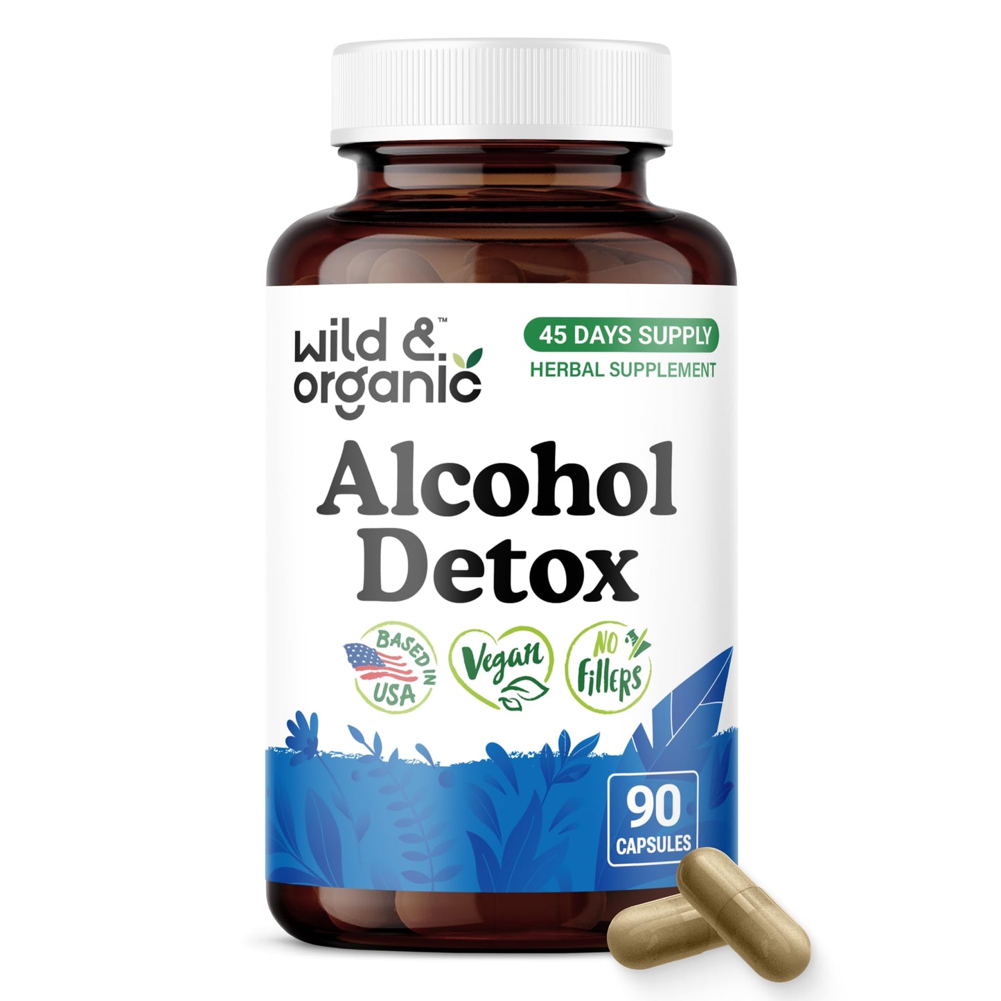 Wild & Organic Alcohol Detox Capsules, 90 Count