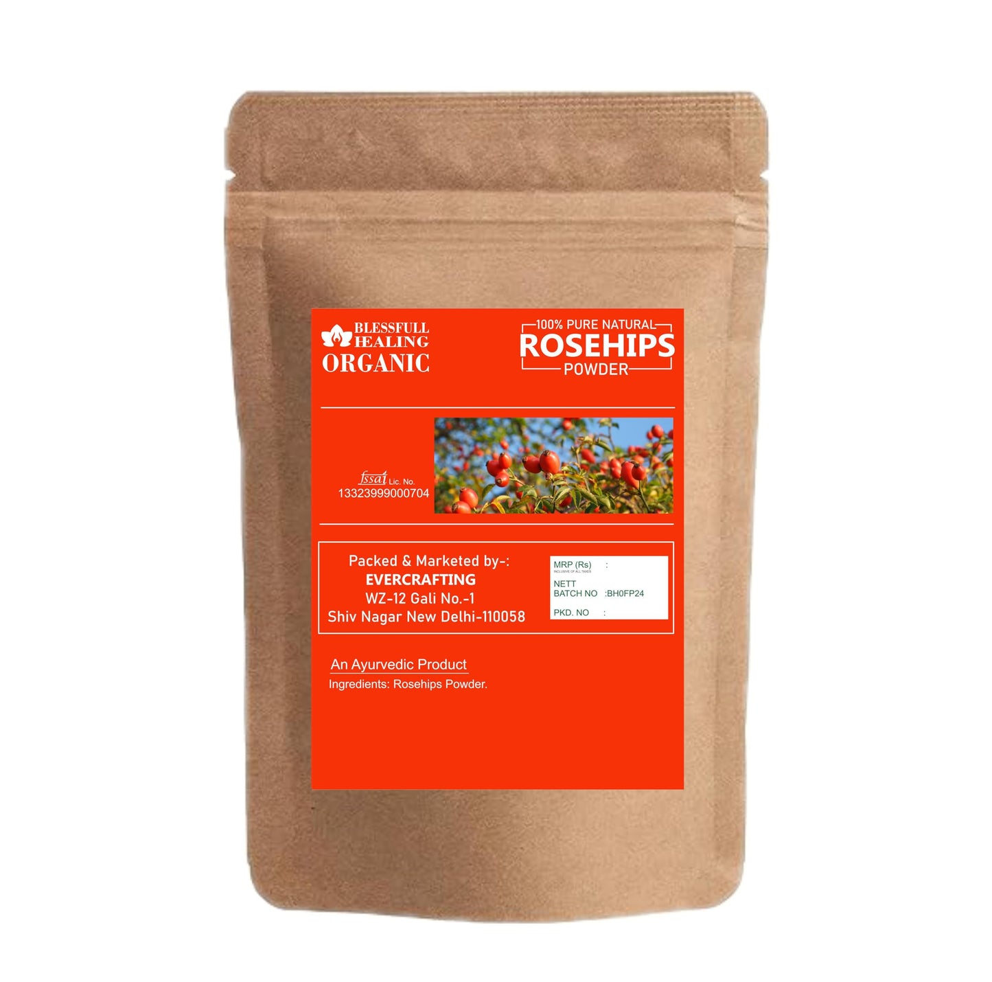 Blessfull Healing Organic Rosehips Powder 3-Pack, 300 Grams