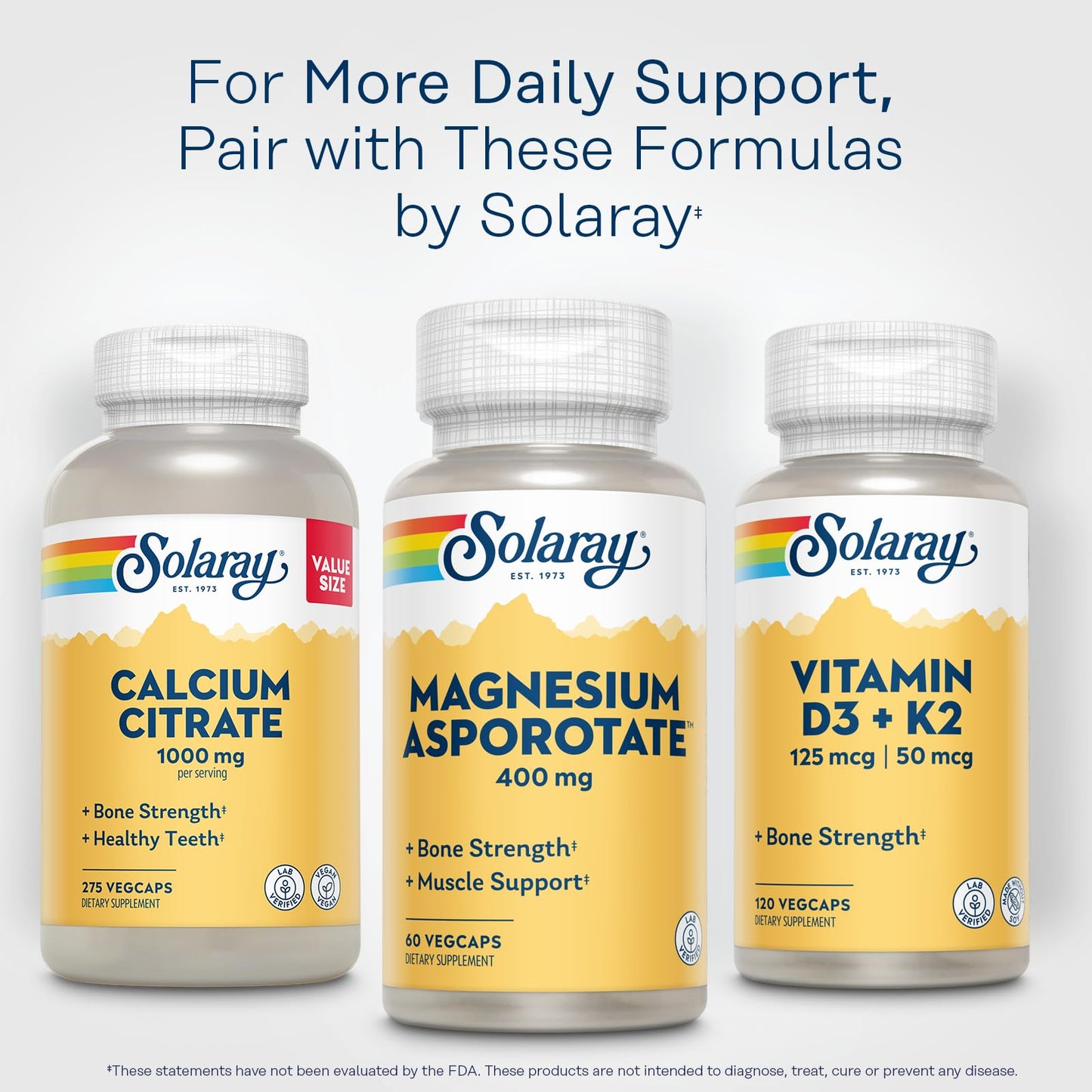 SOLARAY Magnesium Asporotate 400mg Capsule, 60 Count