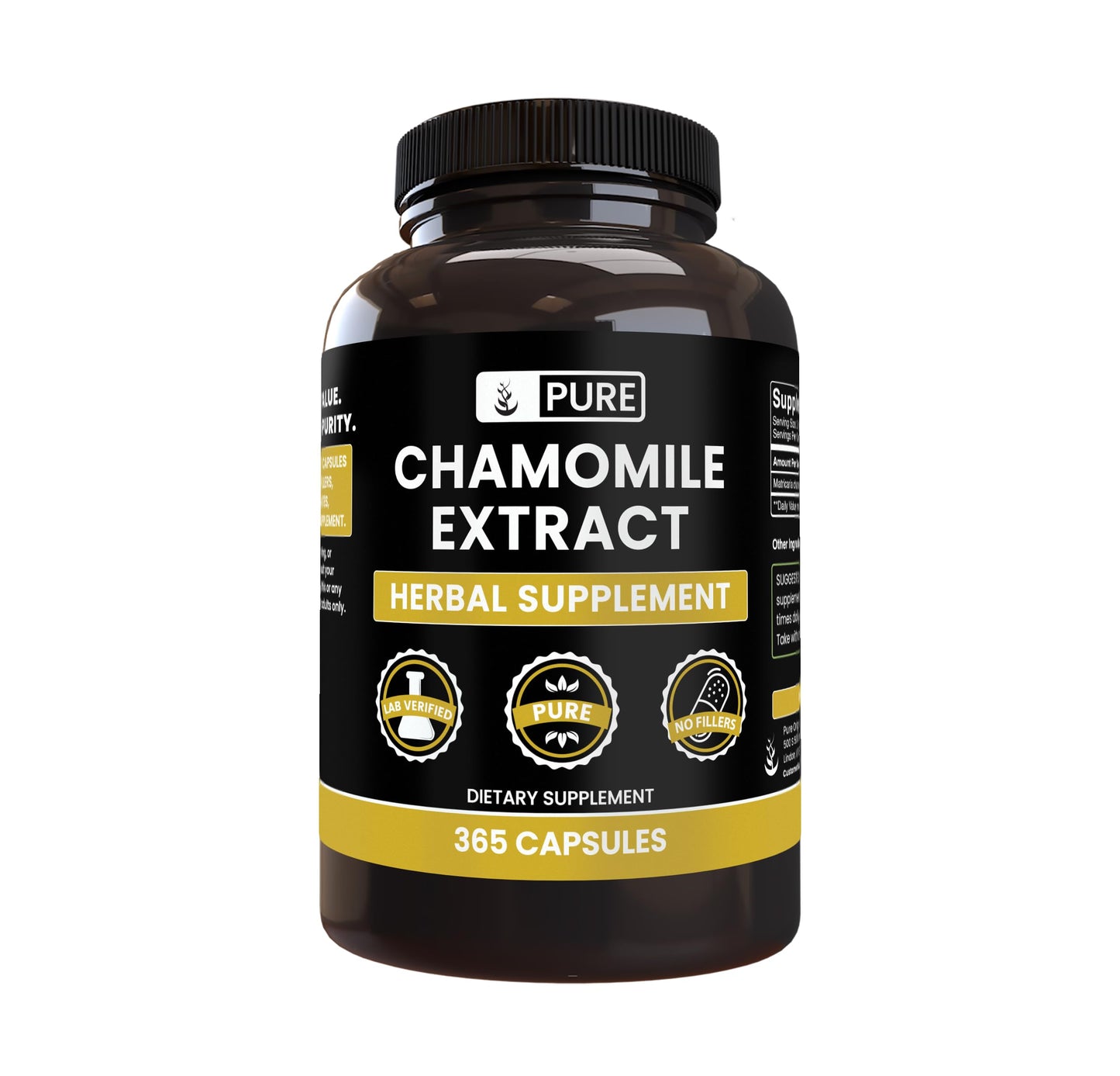 PURE ORIGINAL INGREDIENTS Chamomile Extract Capsules, 365 Count