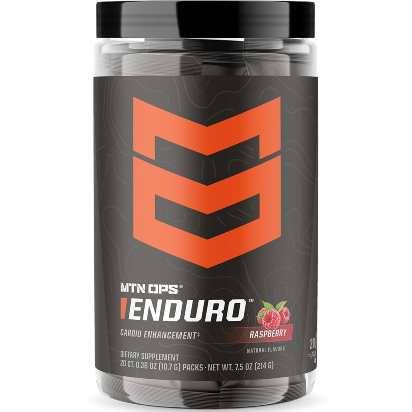 MTN OPS Enduro Nitric Oxide Pre Workout Powder, 20 Count, Raspberry